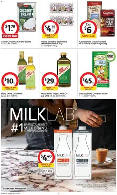 Preview of Coles catalogue NT - valid from 19.05.2026 | Page: 25 | Products: Milk, Beef, Olive oil, Soup