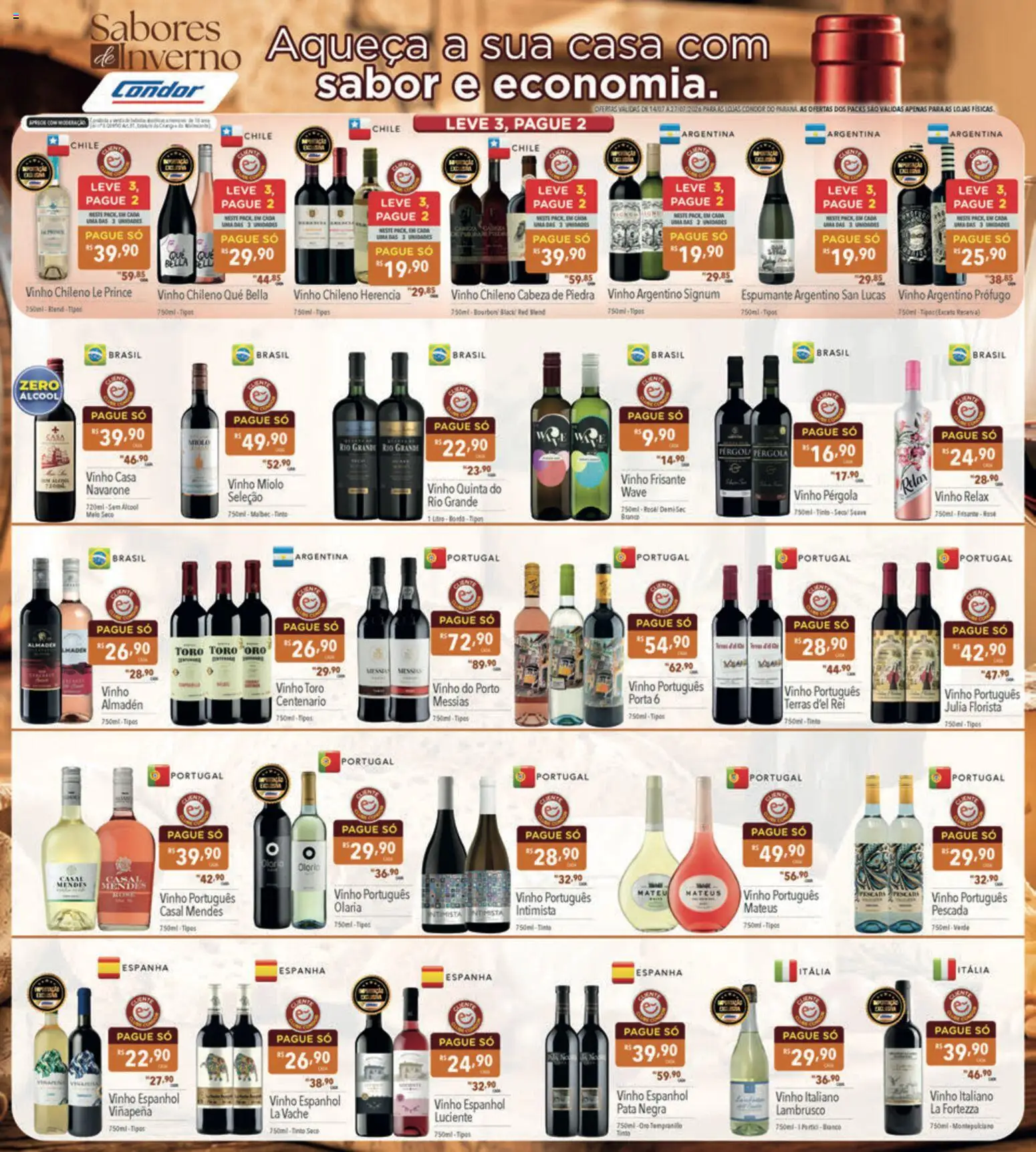 Supermercados Condor Folheto - válido de 14/07/2026 | Página: 2 | Produtos: Espumante, Porta, Vinho