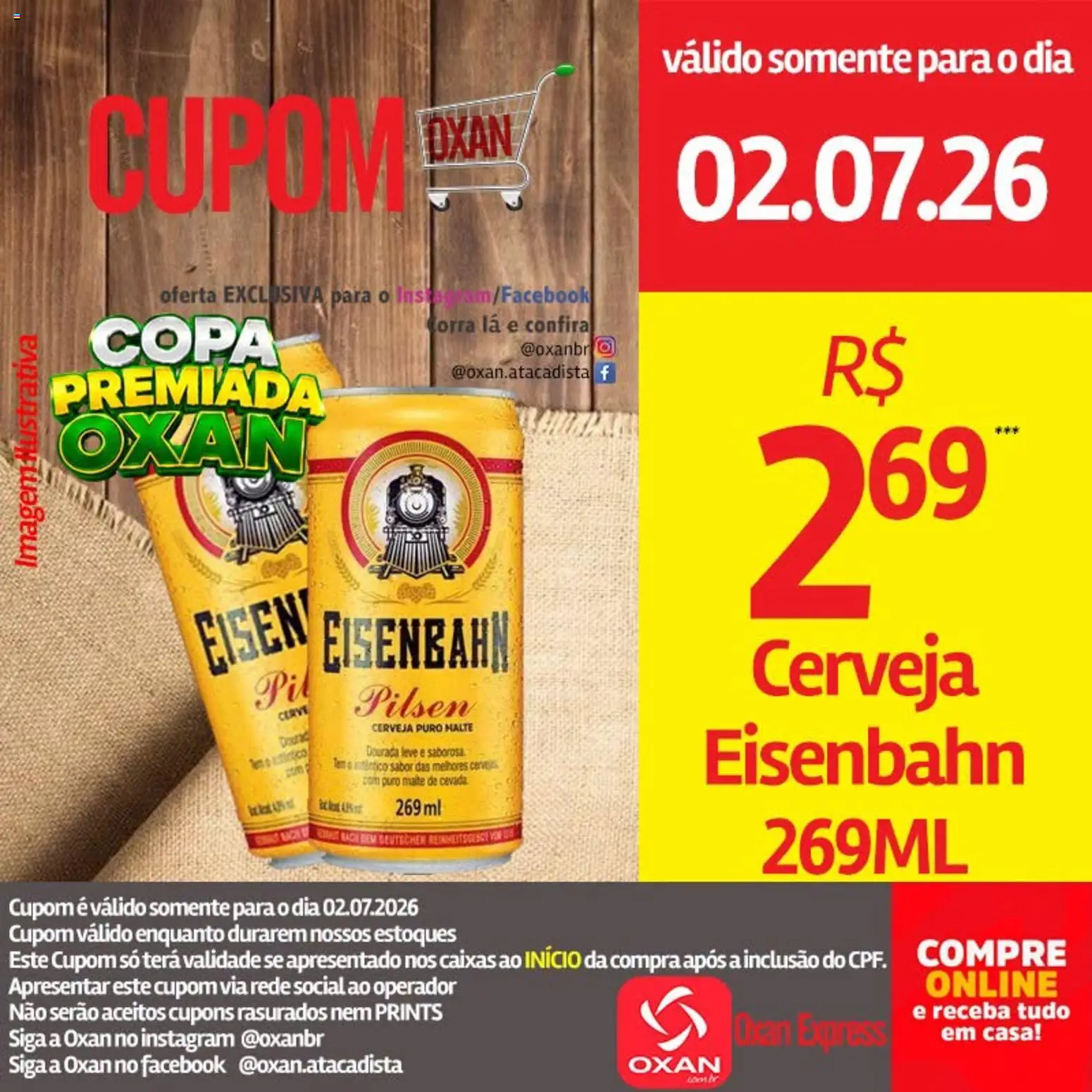 Oxan Atacadista Folheto - válido de 02/07/2026 | Página: 16 | Produtos: Eisenbahn, Cerveja, Copa