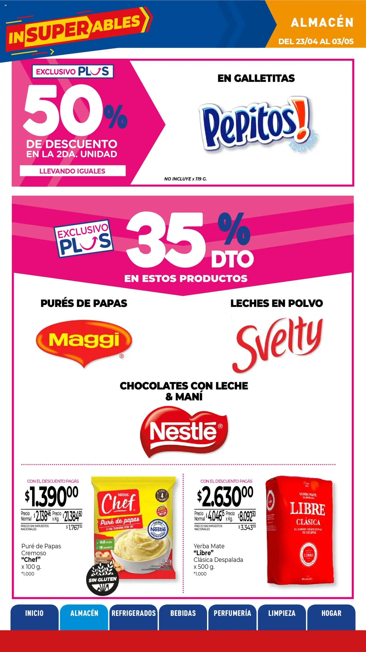 La Anonima catálogo │ válido desde el 23.04.2026 | Página: 8 | Productos: Mate, Galletitas, Yerba, Polvo