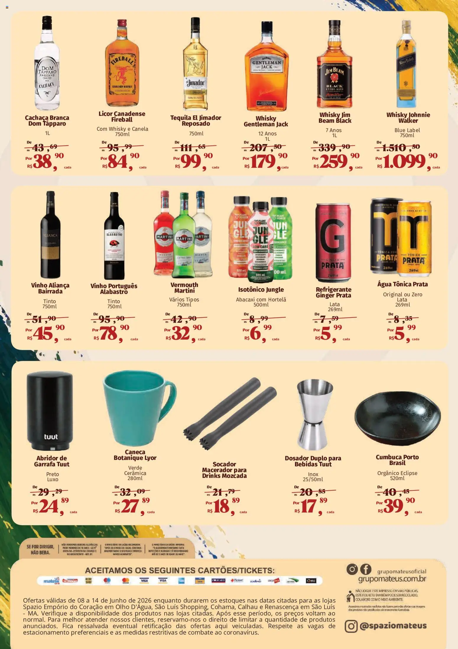 Mateus Folheto - válido de 08.06.2026 | Página: 4 | Produtos: Abridor, Água tônica, Abacaxi, Refrigerante