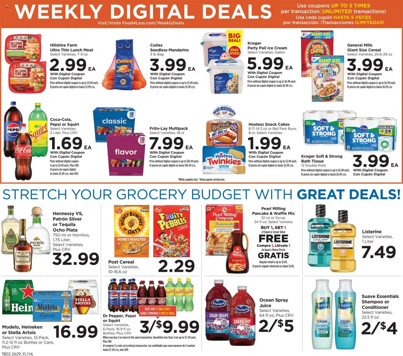 Food 4 Less Weekly Ad - valid from 08/19/2026 | Page: 5 | Products: Turkey breast, Cream, Sponge, Bag