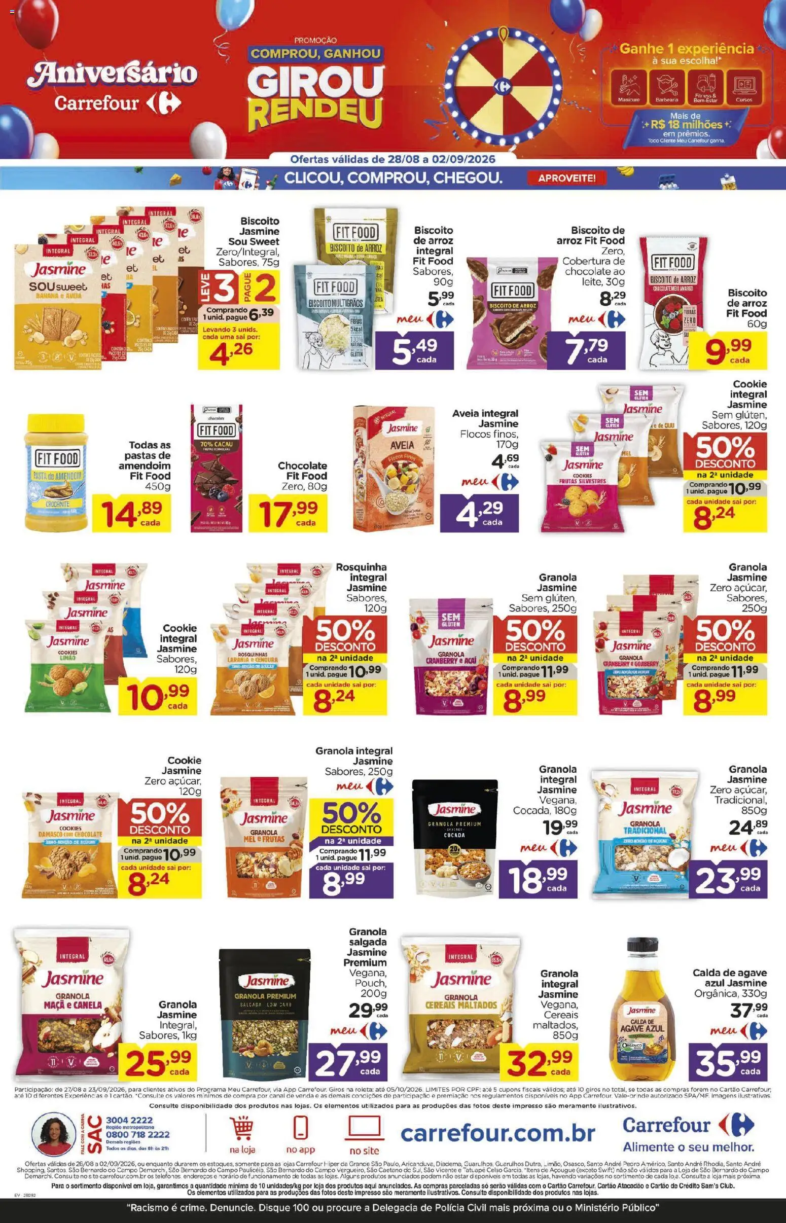 Carrefour Folheto - válido de 28/08/2026 | Página: 13 | Produtos: Frutas, Biscoito, Cenoura, Canela
