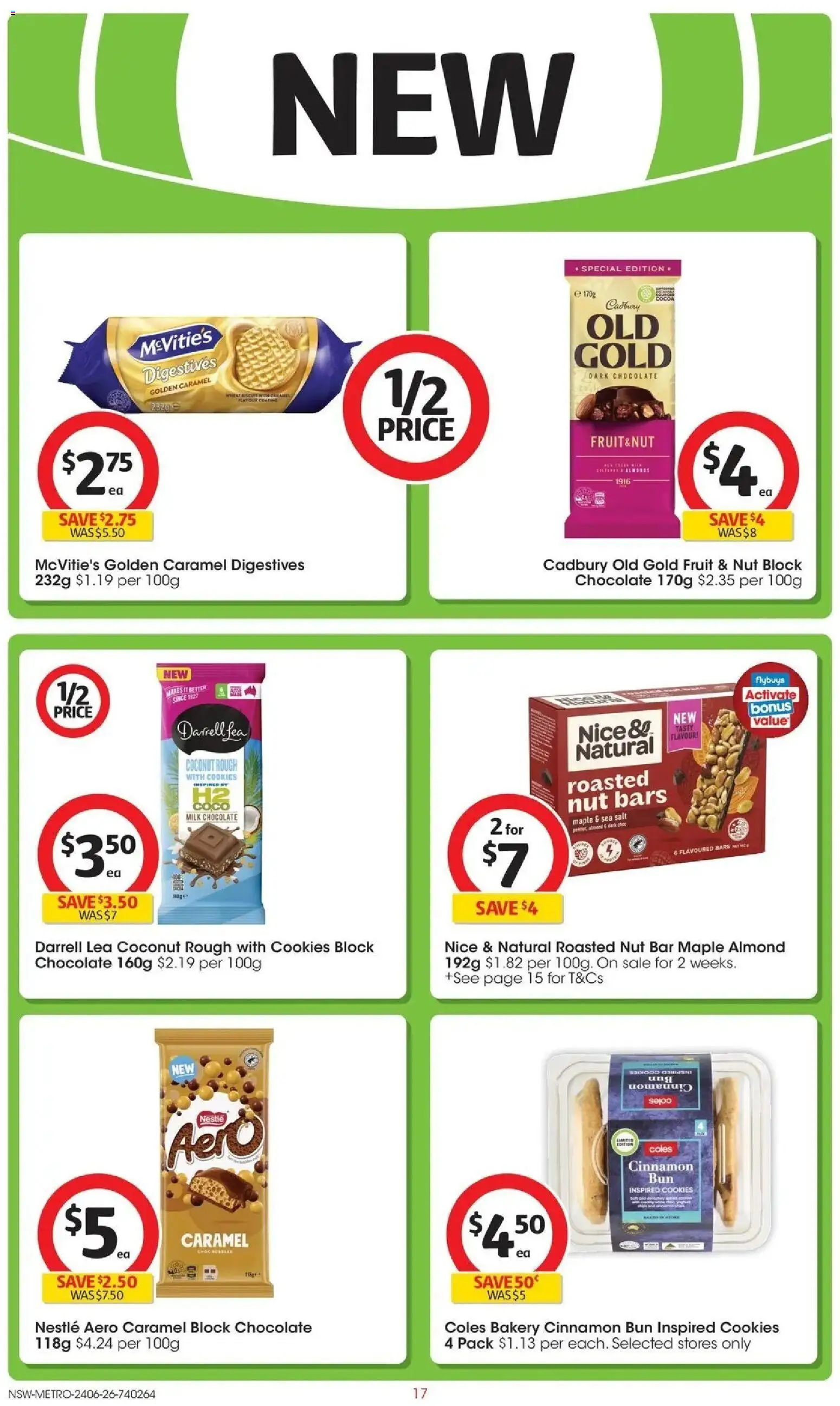 Coles catalogue - valid from 24/06/2026 | Page: 17 | Products: Cocoa, Milk, Chocolate, Bakery