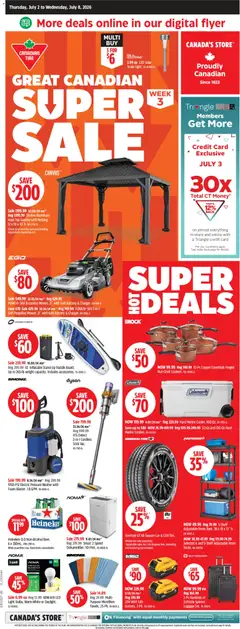 Preview of Canadian Tire weekly flyer from shop Canadian Tire valid from Jul 2, 2026