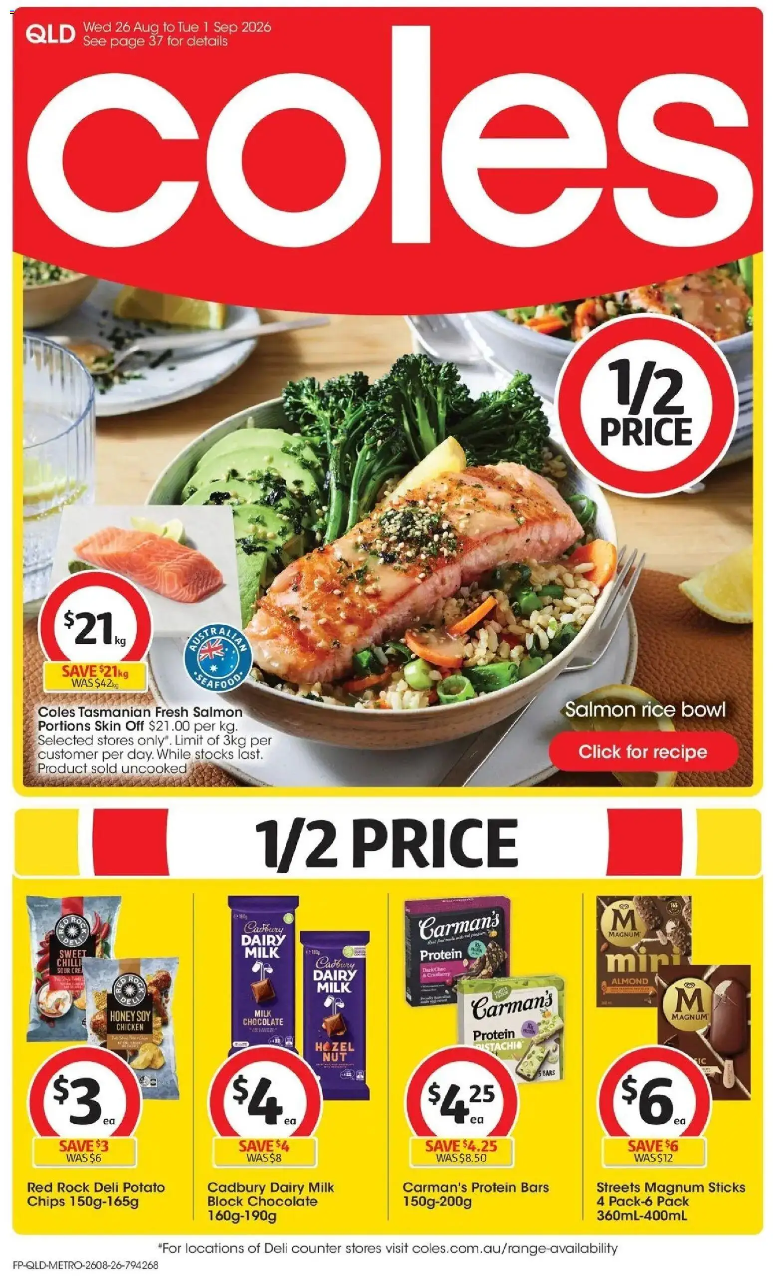 ﻿Coles catalogue valid from 26/08/2026 > Online Australia | Page: 1 | Products: Dairy, Rice, Chilli, Chocolate bar