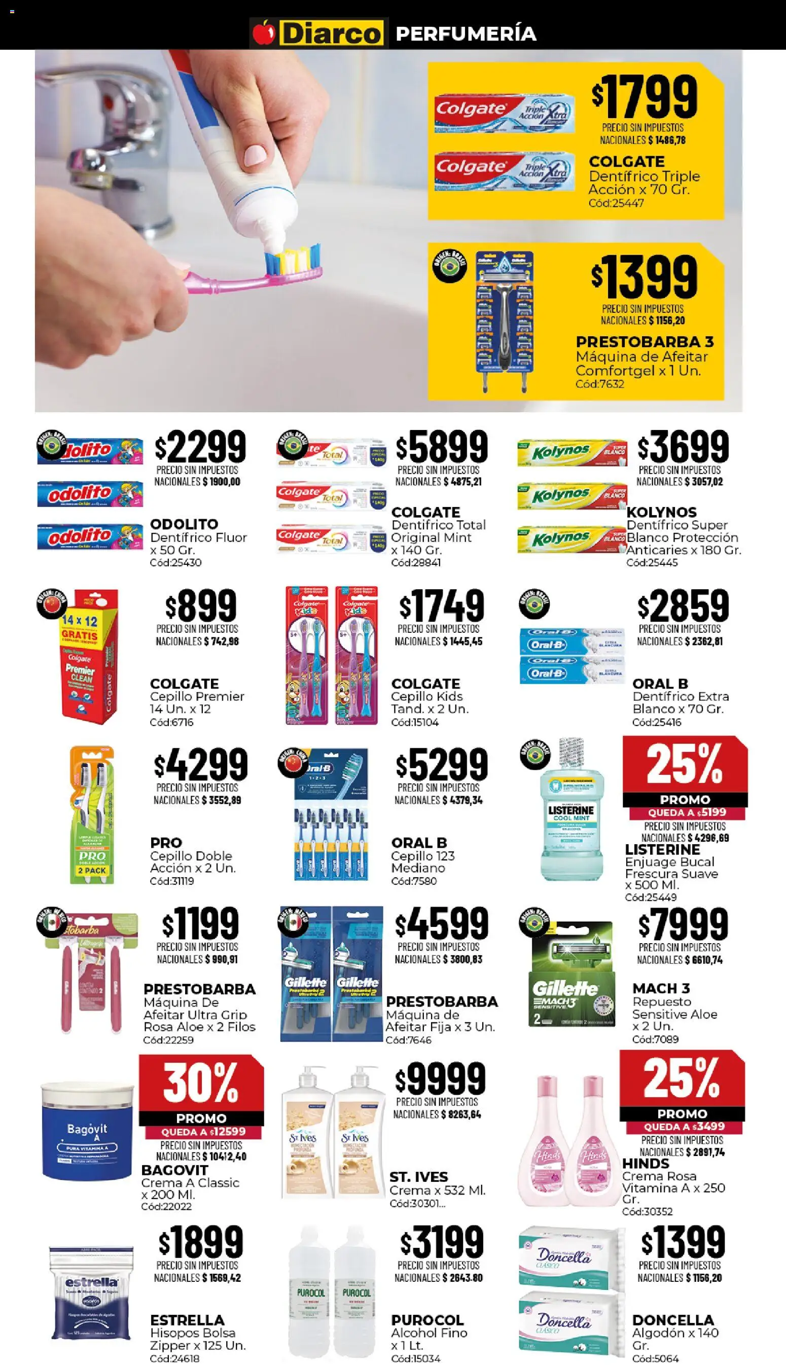 Diarco ofertas │ válido desde el 24/08/2026 | Página: 14 | Productos: Maquina de afeitar, Listerine, Cepillo, Alcohol