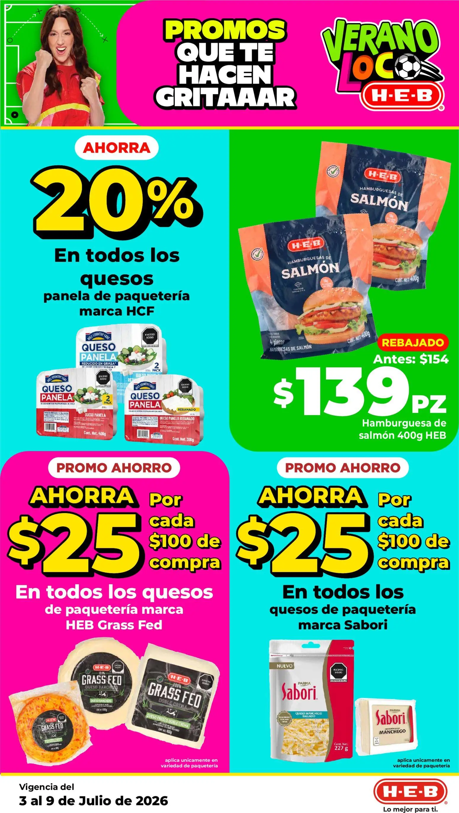 Nuevas ofertas de H-E-B válidas en toda la República Mexicana desde el 03/07/2026. ¡Encuentra las mejores ofertas en H-E-B folleto! | Página: 16 | Productos: Crema, Leche, Queso, Té