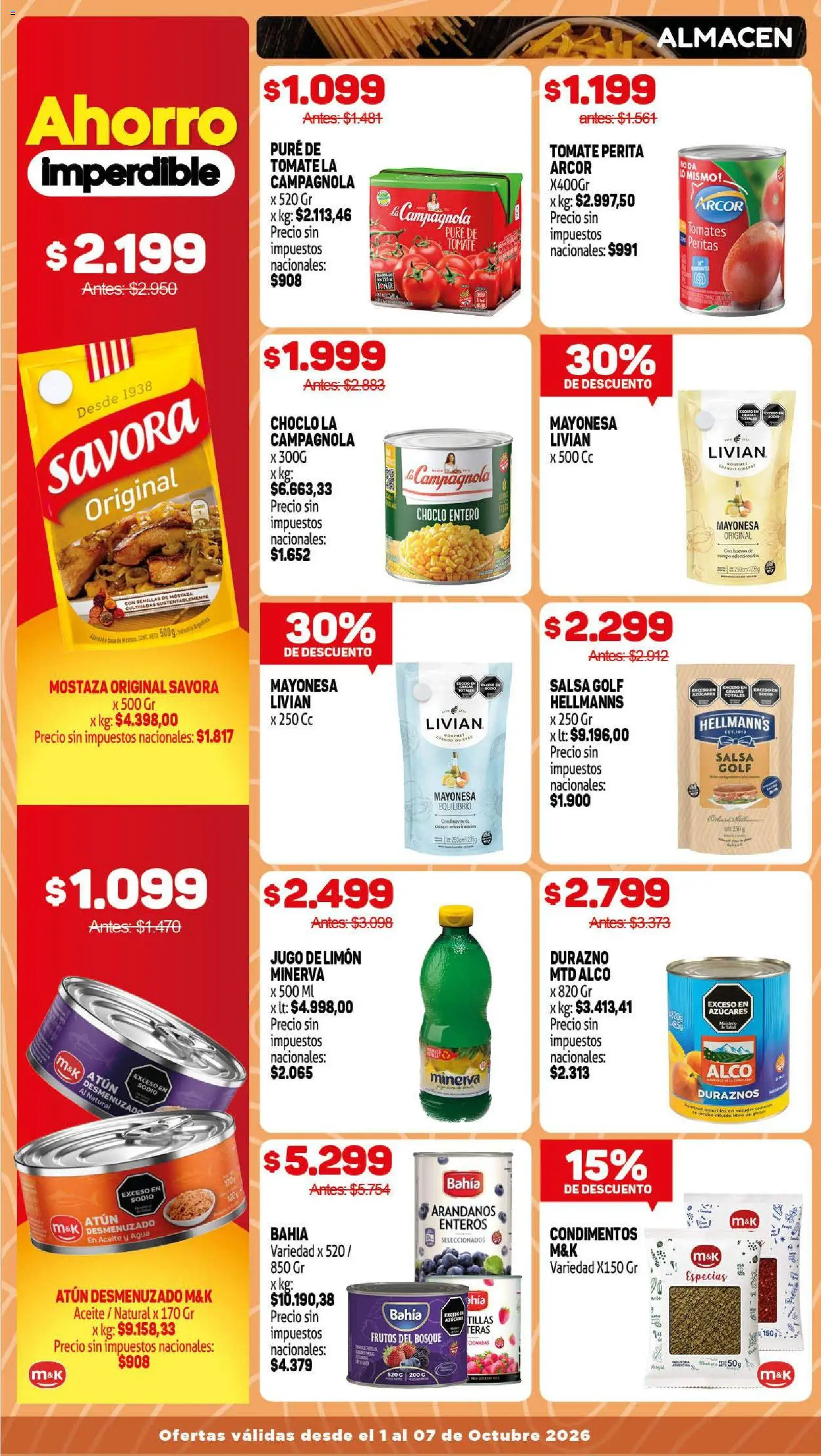 Makro Ofertas │ válido desde el 01/10/2026 | Página: 6 | Productos: Mayonesa, Salsa Golf, Agua, Huevos