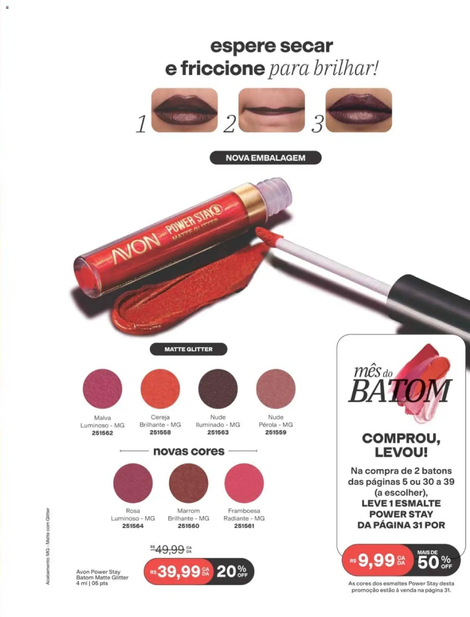 Avon Folheto - válido de 19/07/2026 | Página: 5 | Produtos: Cereja, Batom