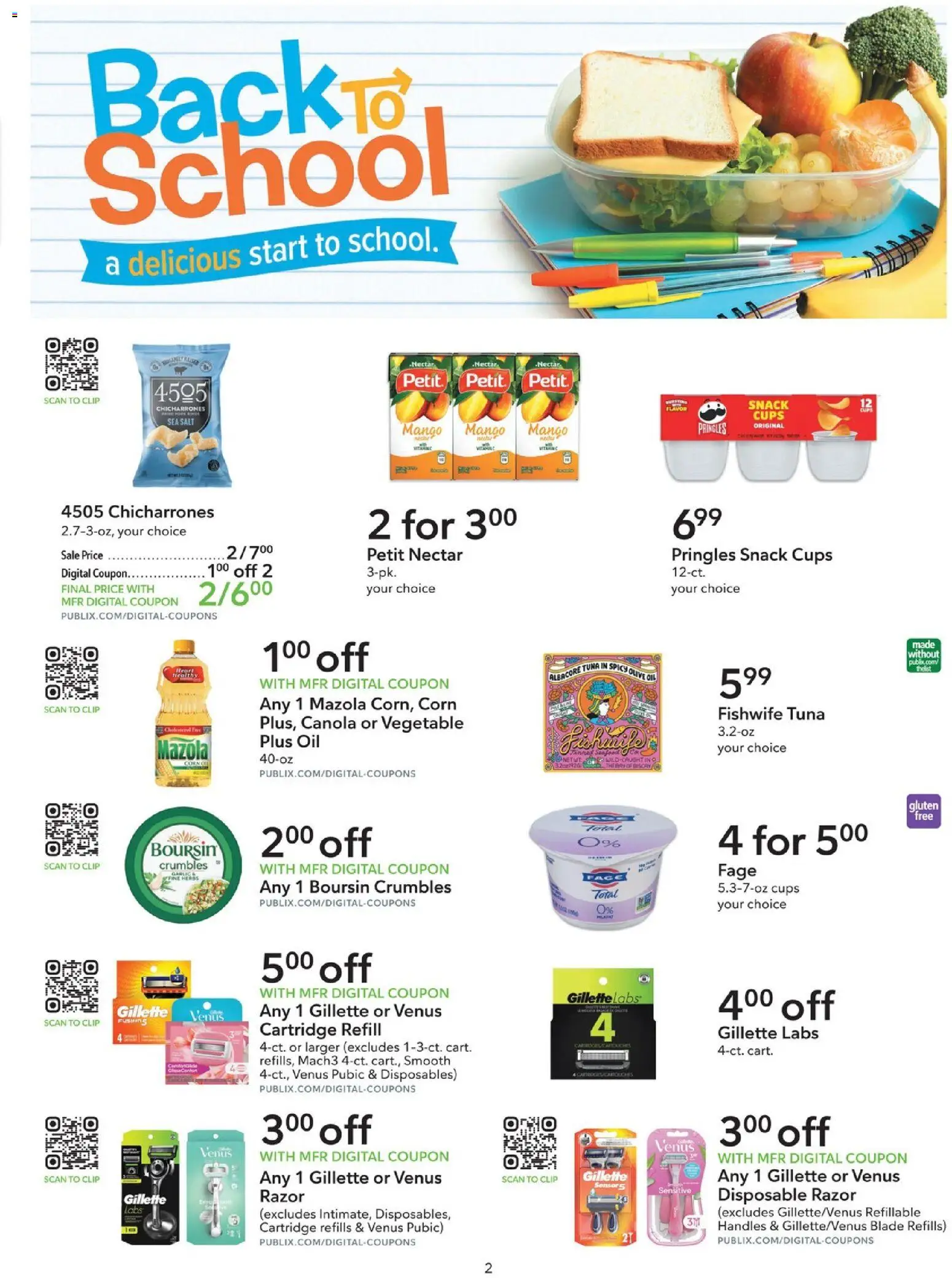 Publix Extra Savings - valid from 07/29/2026 | Page: 2 | Products: Corn, Clip, Oil, Salt