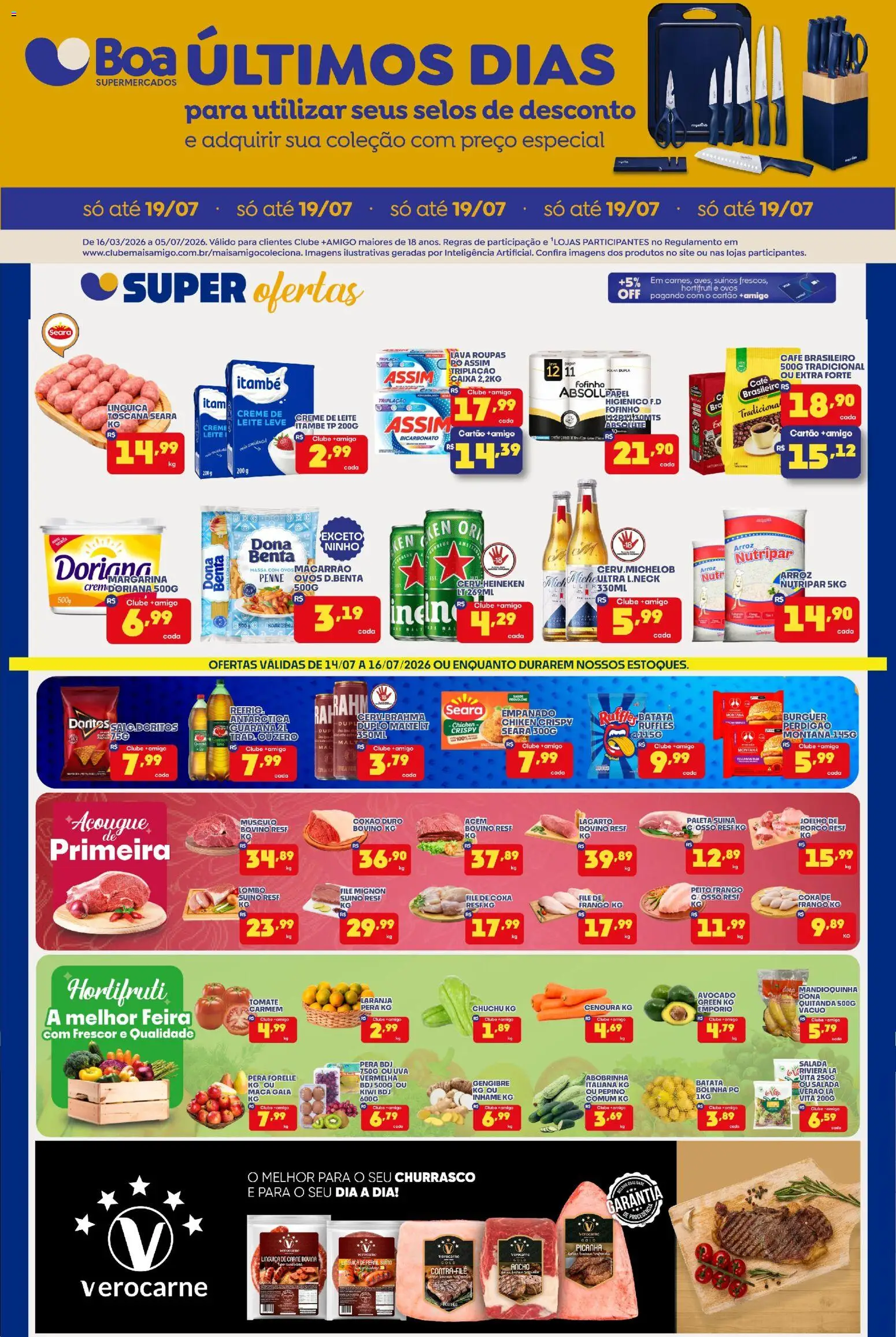 Boa Supermercados Folheto - válido de 14/07/2026 | Página: 1 | Produtos: Chuchu, Guaraná, Frango, Margarina
