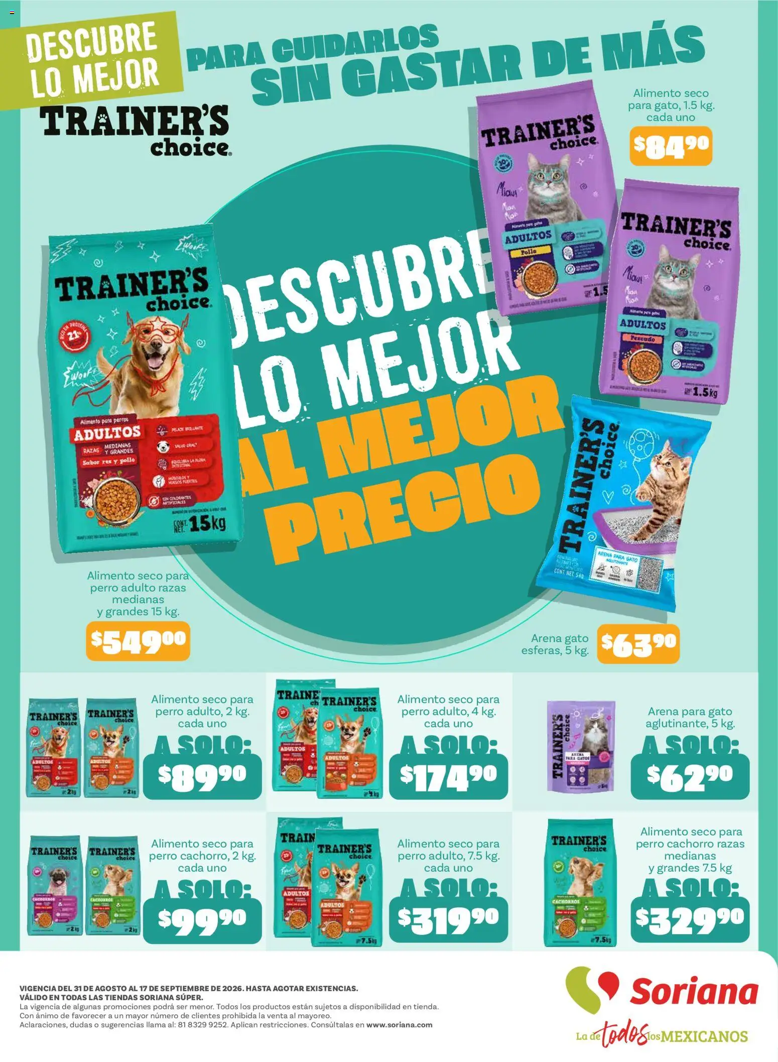 Nuevas ofertas de Soriana válidas en toda la República Mexicana desde el 31/08/2026. ¡Encuentra las mejores ofertas en Soriana folleto! | Página: 19 | Productos: Pollo, Res, Alimento para perros