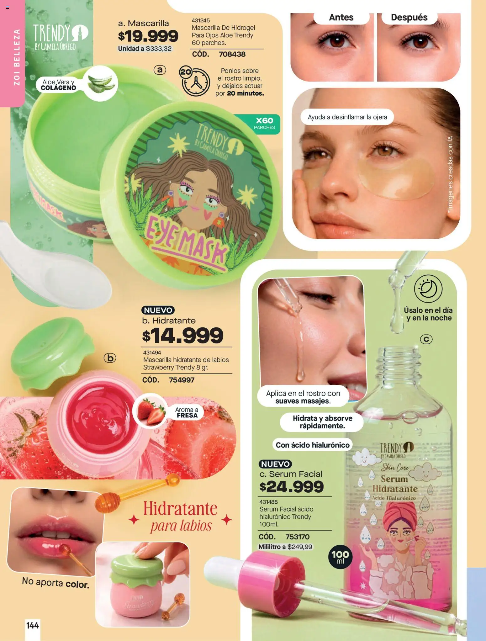 Carmel revista - valida desde el 01/10/2026 | Página: 144 | Productos: Serum, Sobre, Mascarilla, Aloe vera