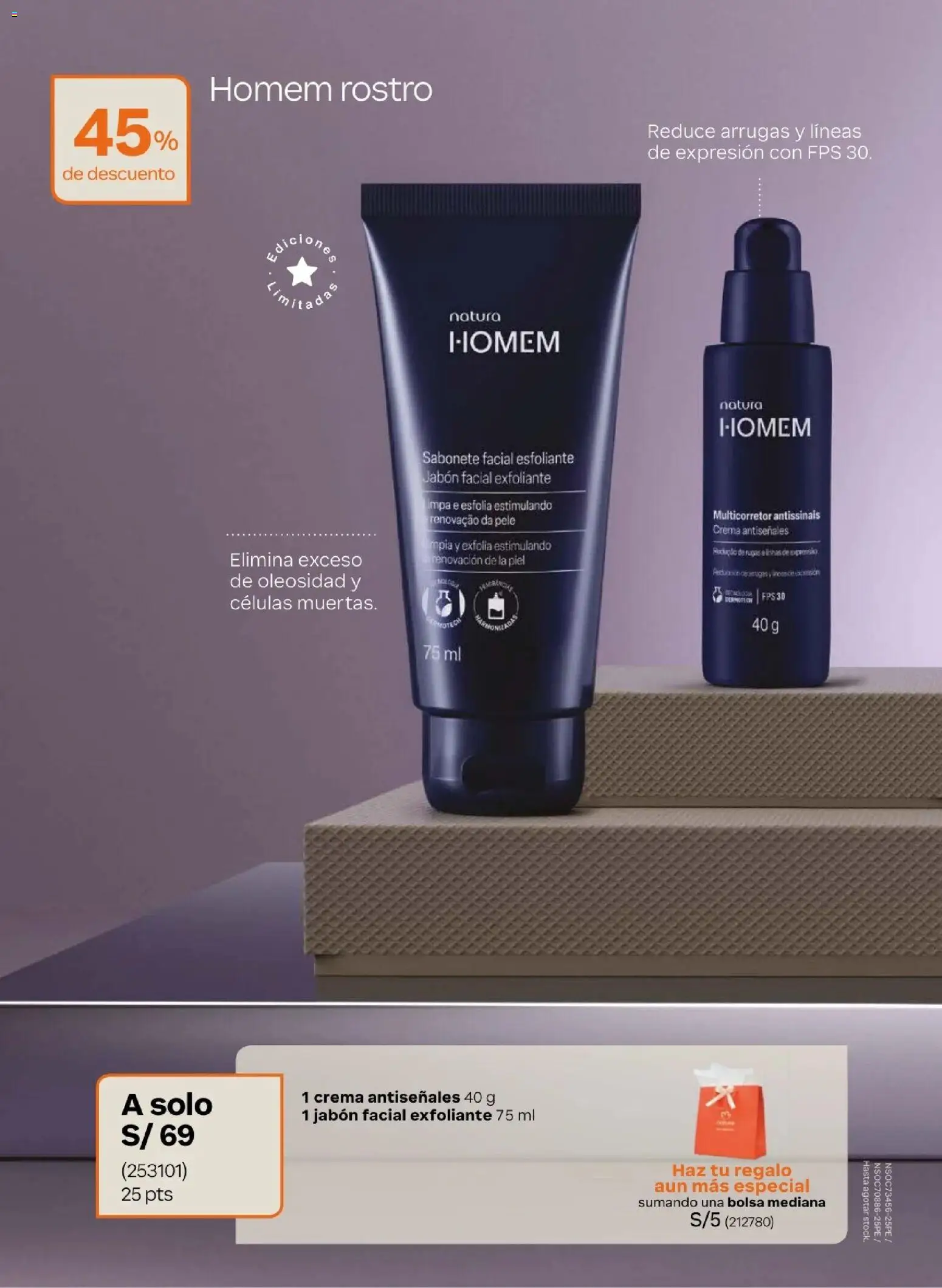 Catálogo Natura válido desde 05.05.2026 | Página: 19 | Productos: Exfoliante, Jabón, Crema, Bolsa