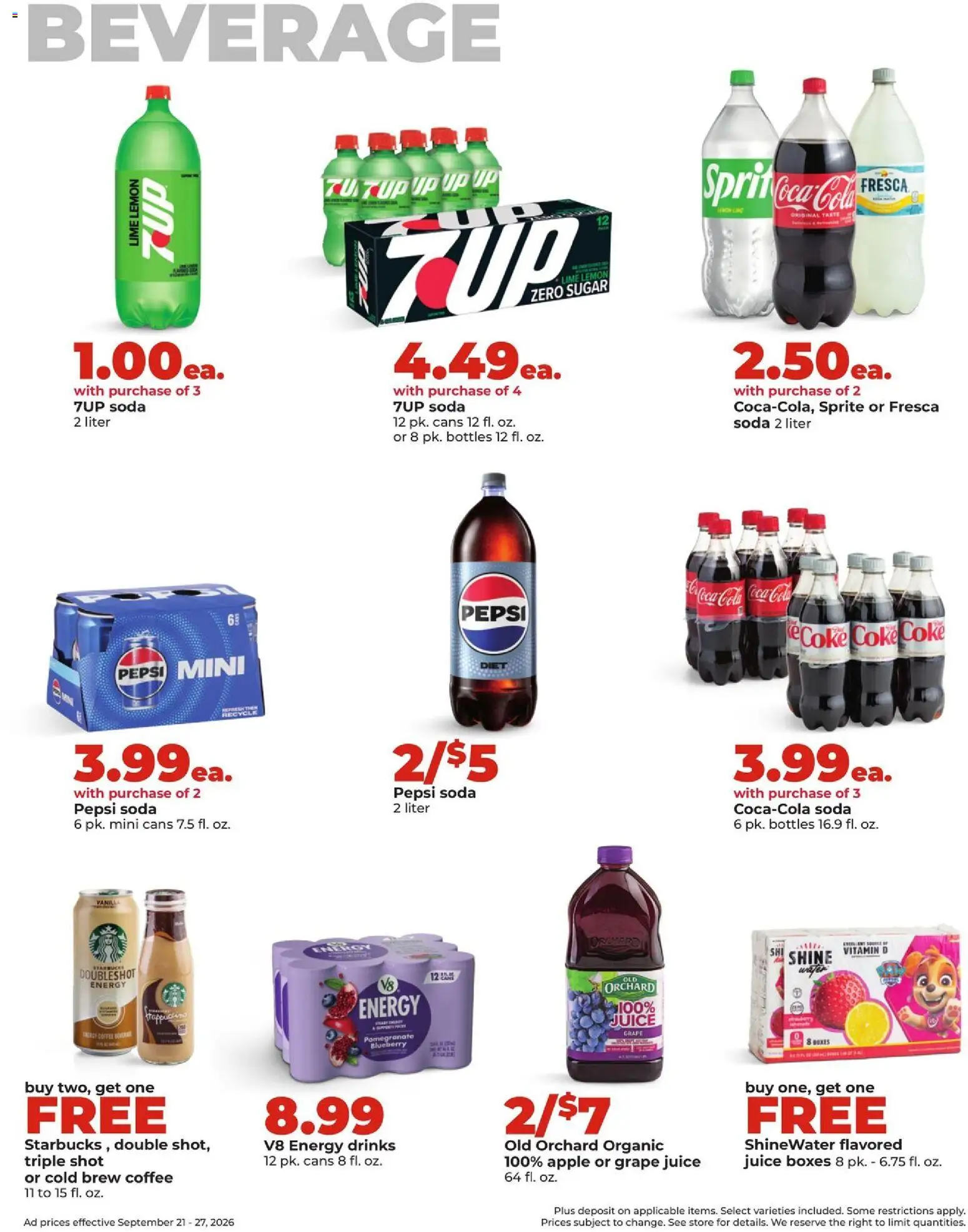 HyVee Weekly Ad - valid from 09/21/2026 | Page: 26 | Products: Lemon, Sprite, Pepsi, Vanilla