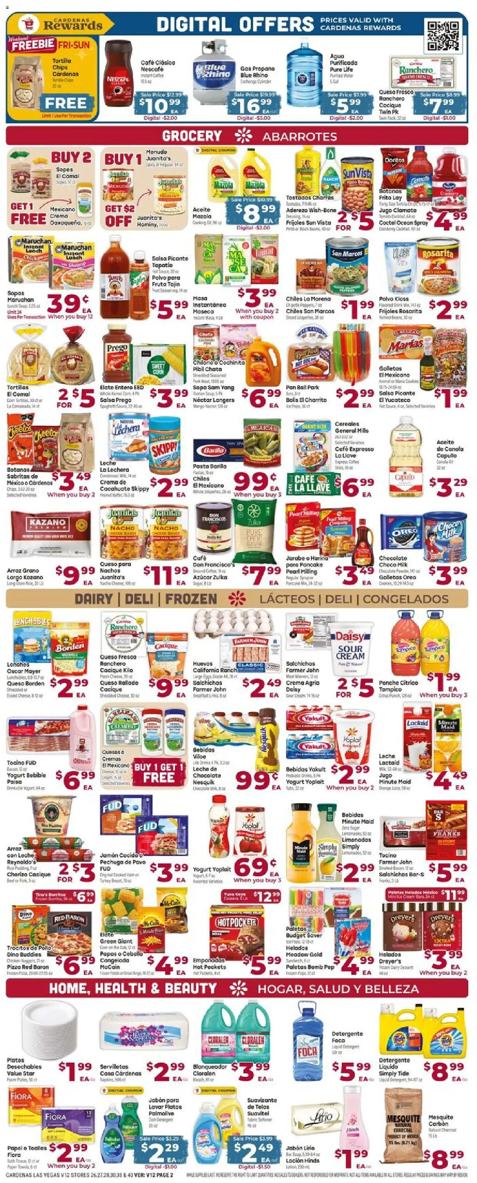Cardenas Weekly Ad - valid from 07/29/2026 | Page: 2 | Products: Powder, Cheese, Ham, Cookies