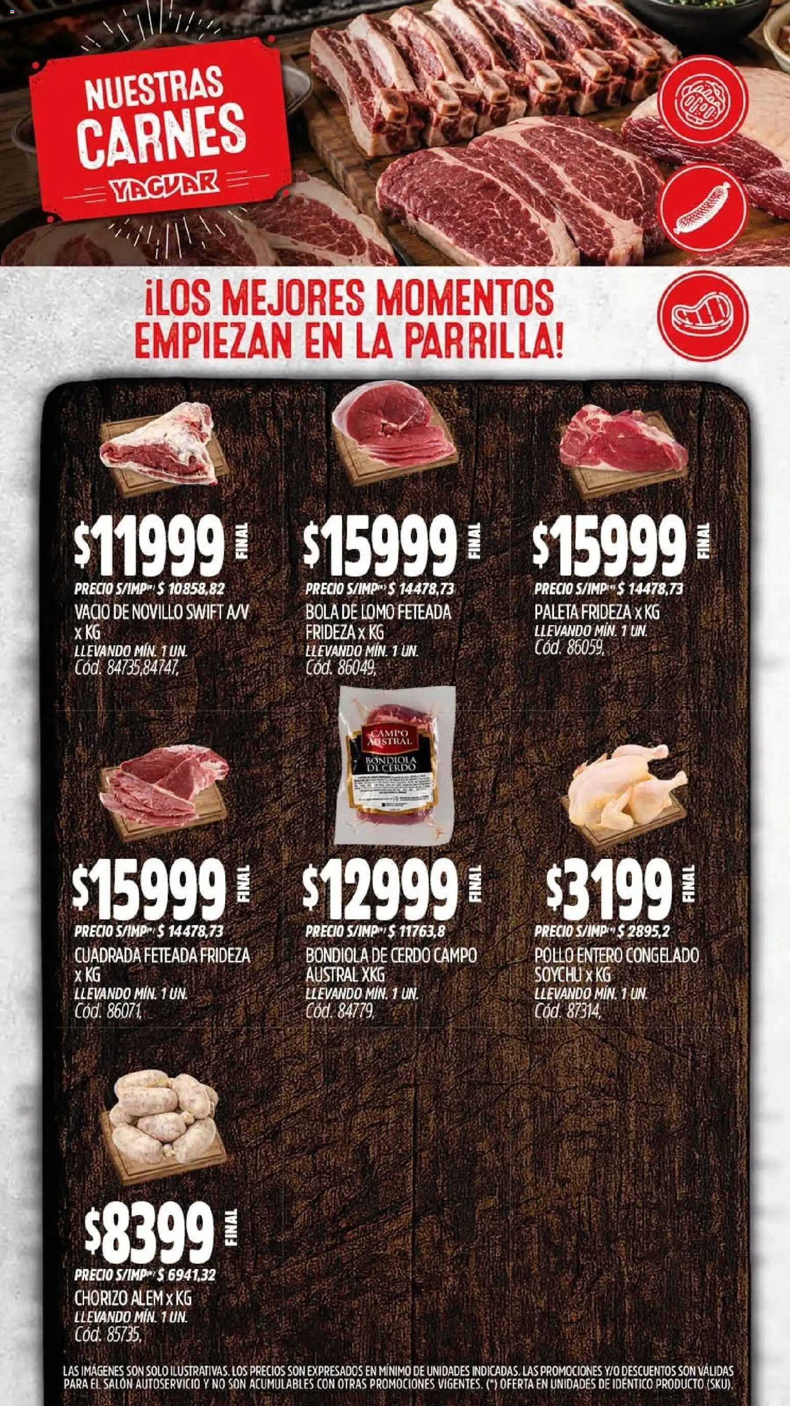 Yaguar - Oferta Semanal Córdoba │ válido desde el 21/09/2026 | Página: 7 | Productos: Lomo, Pollo entero, Parrilla, Pollo