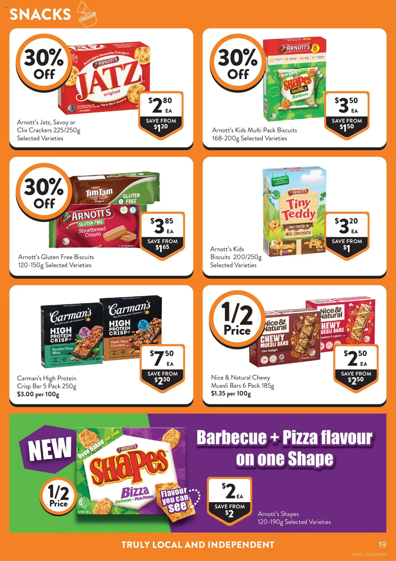 Foodworks catalogue - valid from 26/08/2026 | Page: 19 | Products: Crackers, Milk, Cream, Muesli