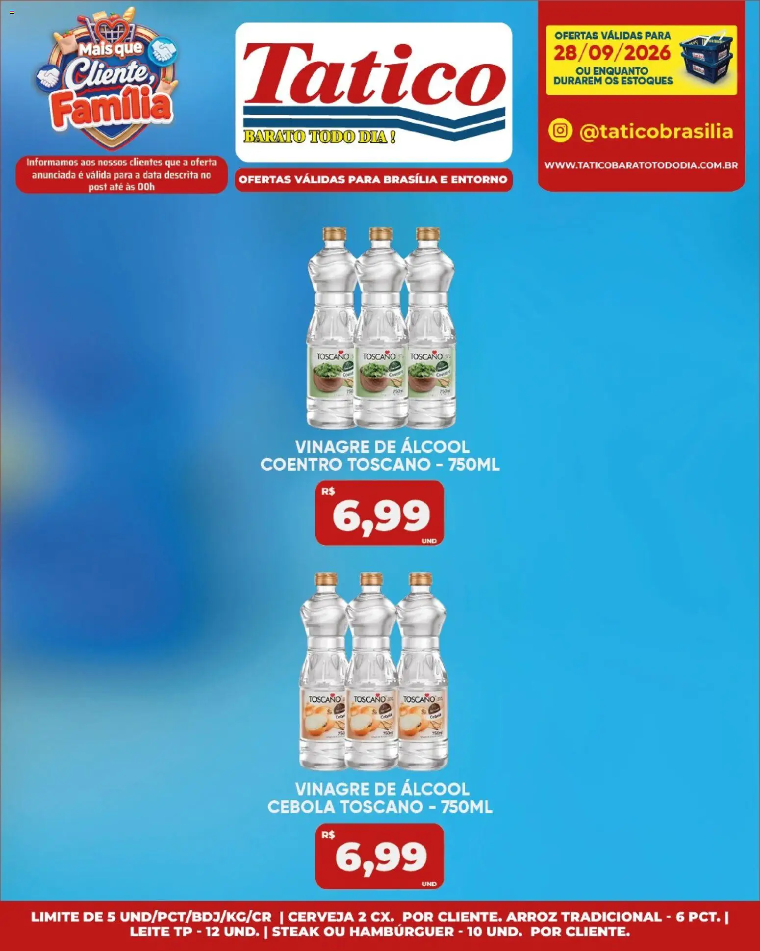 Tatico Folheto - válido de 28/09/2026 | Página: 16 | Produtos: Cebola, Álcool, Cerveja, Arroz