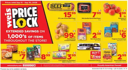 Preview of Weis weekly ads valid from 09/10/2026