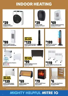 Preview of Mitre 10 Roll Into Winter DIY - valid from 08/07/2026 | Page: 4 | Products: Heater, Door, Digital, Fan