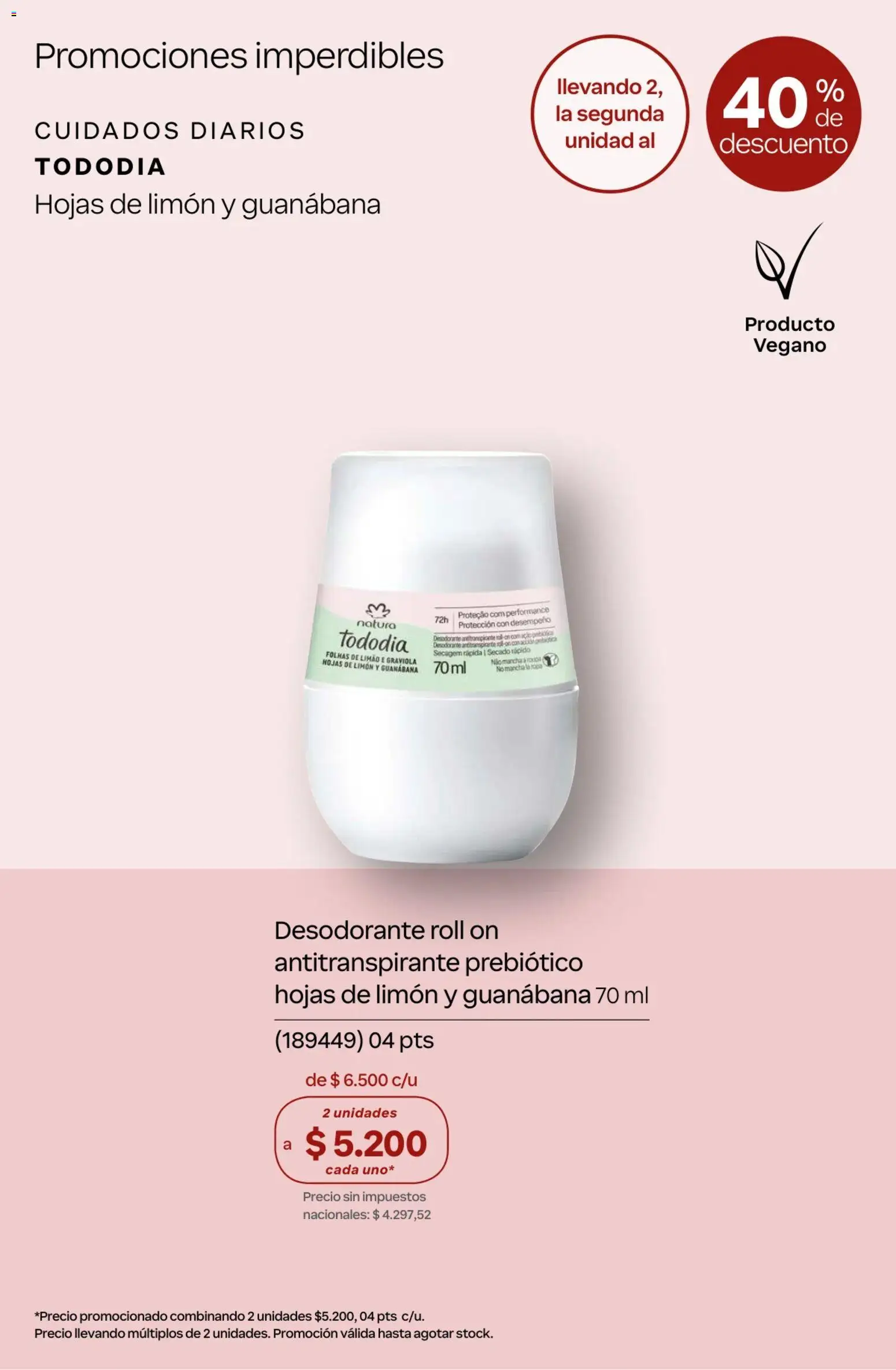 Catálogo Natura Ciclo 10 │ válido desde el 30/06/2026 | Página: 34 | Productos: Desodorante, Antitranspirante, Limón