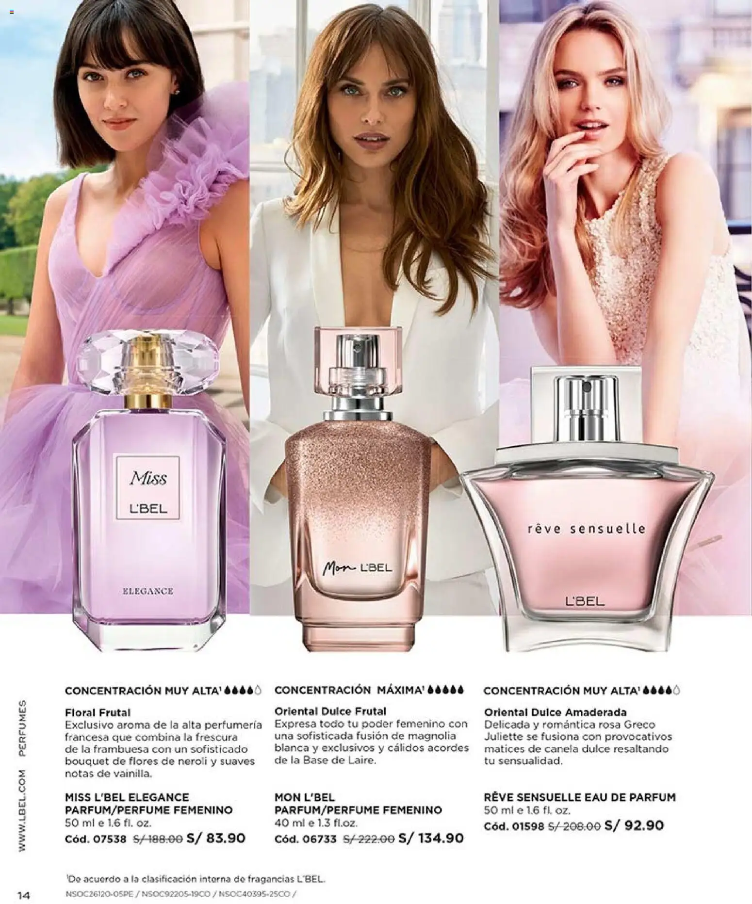 Catálogo L'Bel válido desde 22/08/2026 | Página: 14 | Productos: Perfumes, Flores