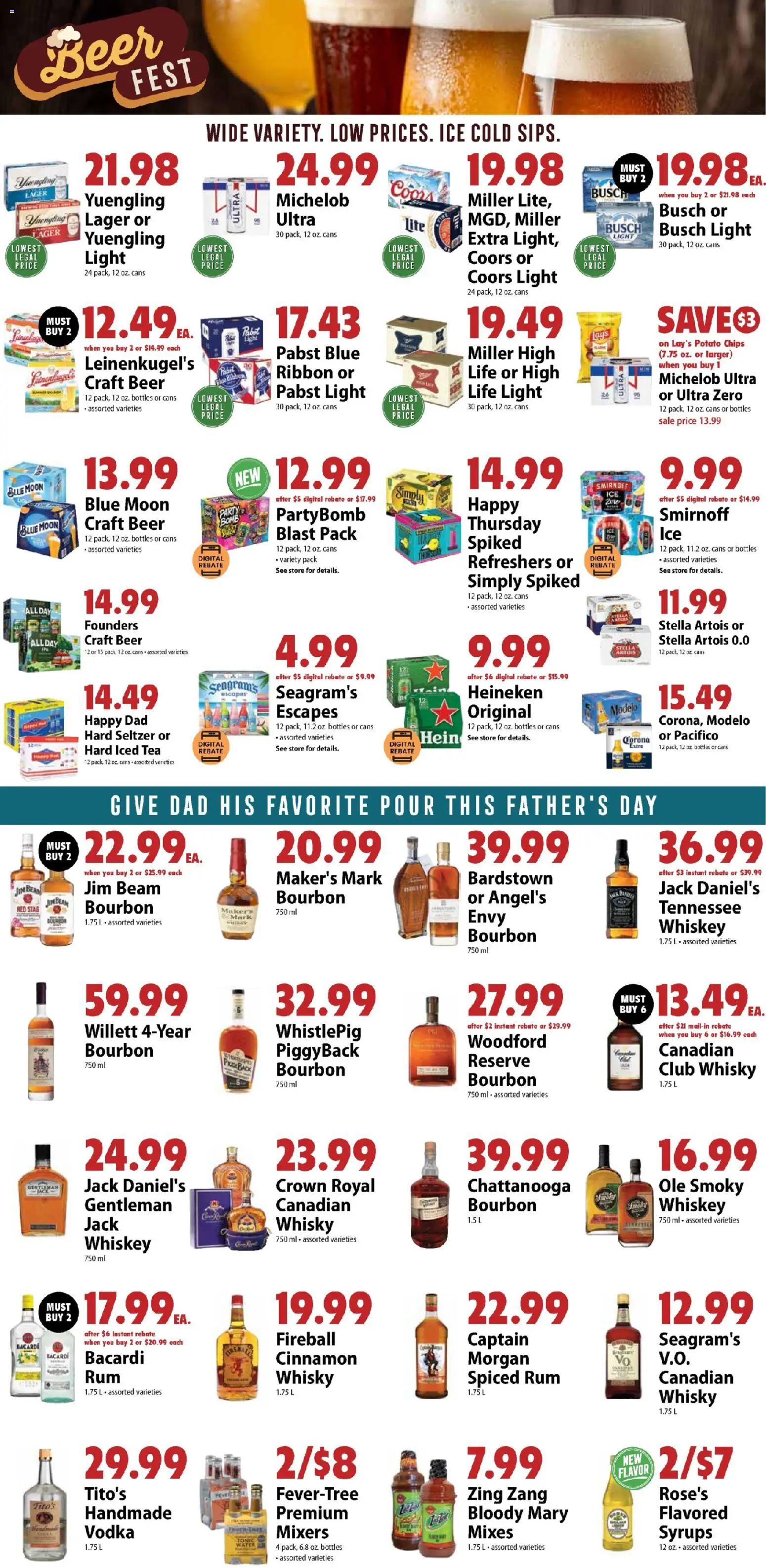Festival Foods Weekly Ad - valid from 17.06.2026 | Page: 6 | Products: Beer, Chips, Vodka, Whiskey