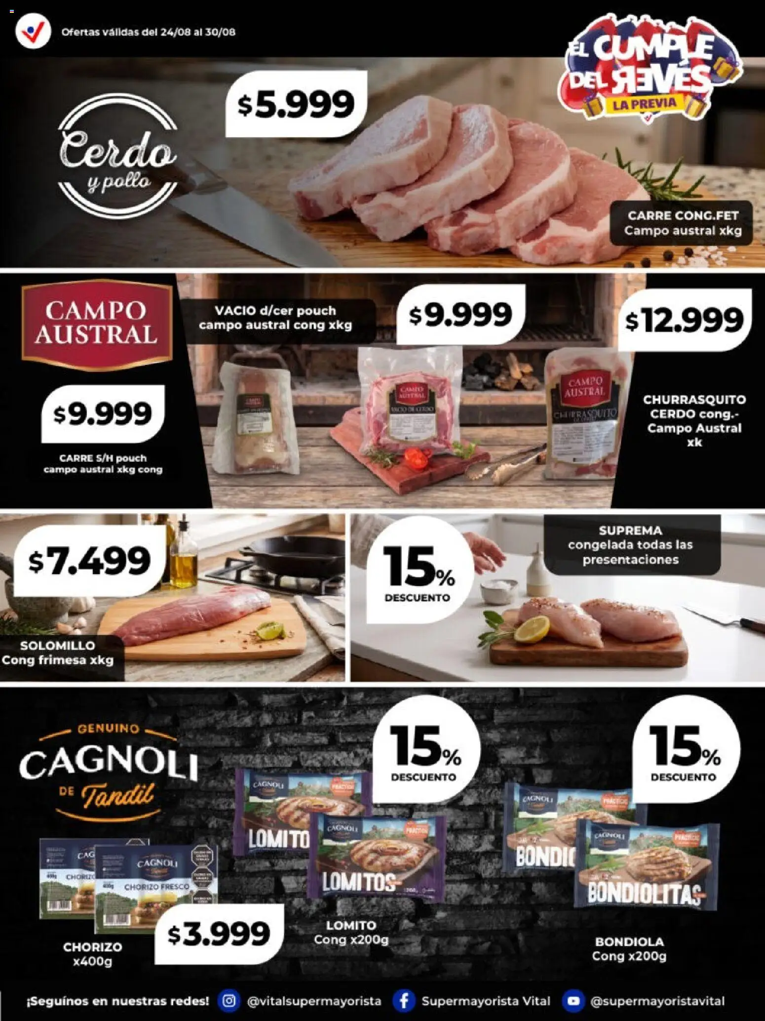 Vital - Especial de frescos │ válido desde el 24/08/2026 | Página: 3 | Productos: Pollo, Chorizo, Cerdo