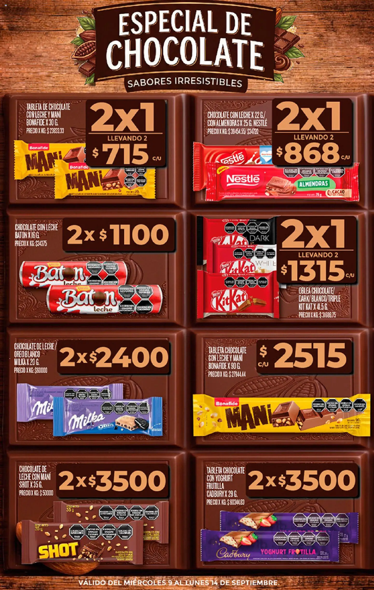 Supermercado DIA - Especial Chocolates │ válido desde el 08/09/2026 | Página: 1