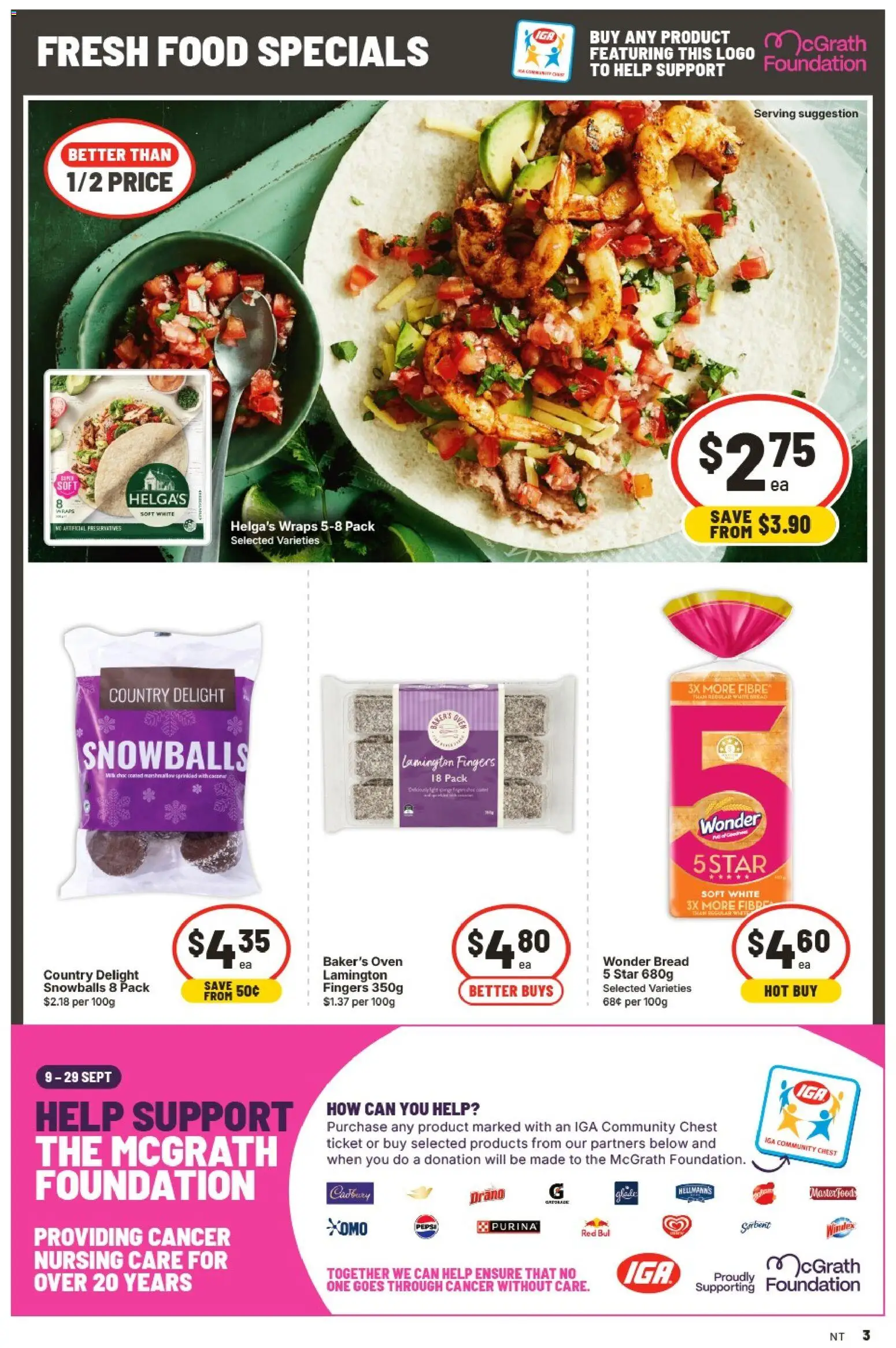 IGA catalogue - valid from 09/09/2026 | Page: 4 | Products: Bread, Pepsi, Foundation, Oven