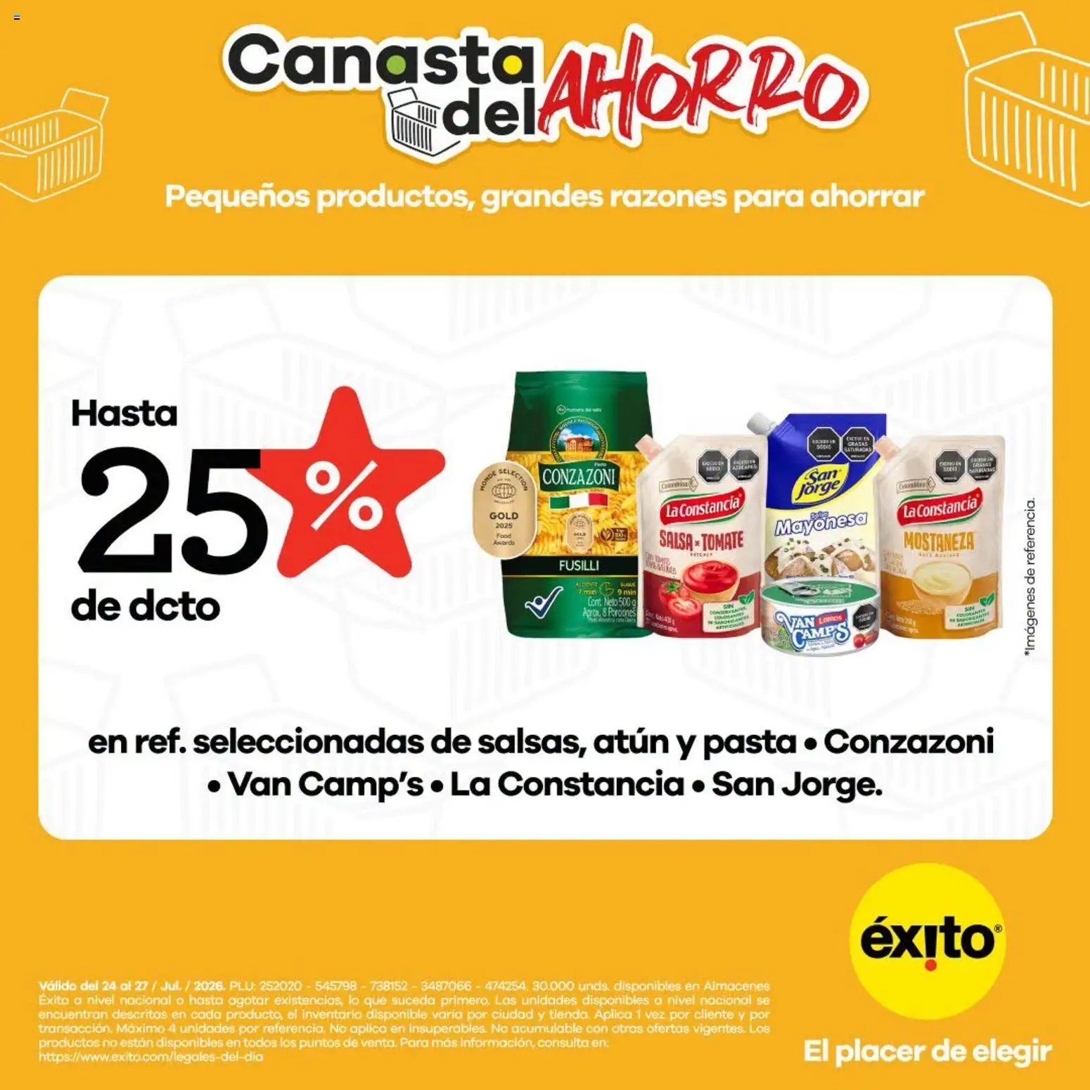 Éxito revista - valida desde el 24/07/2026 | Página: 2 | Productos: Pasta, Atún, Mayonesa, Tomate