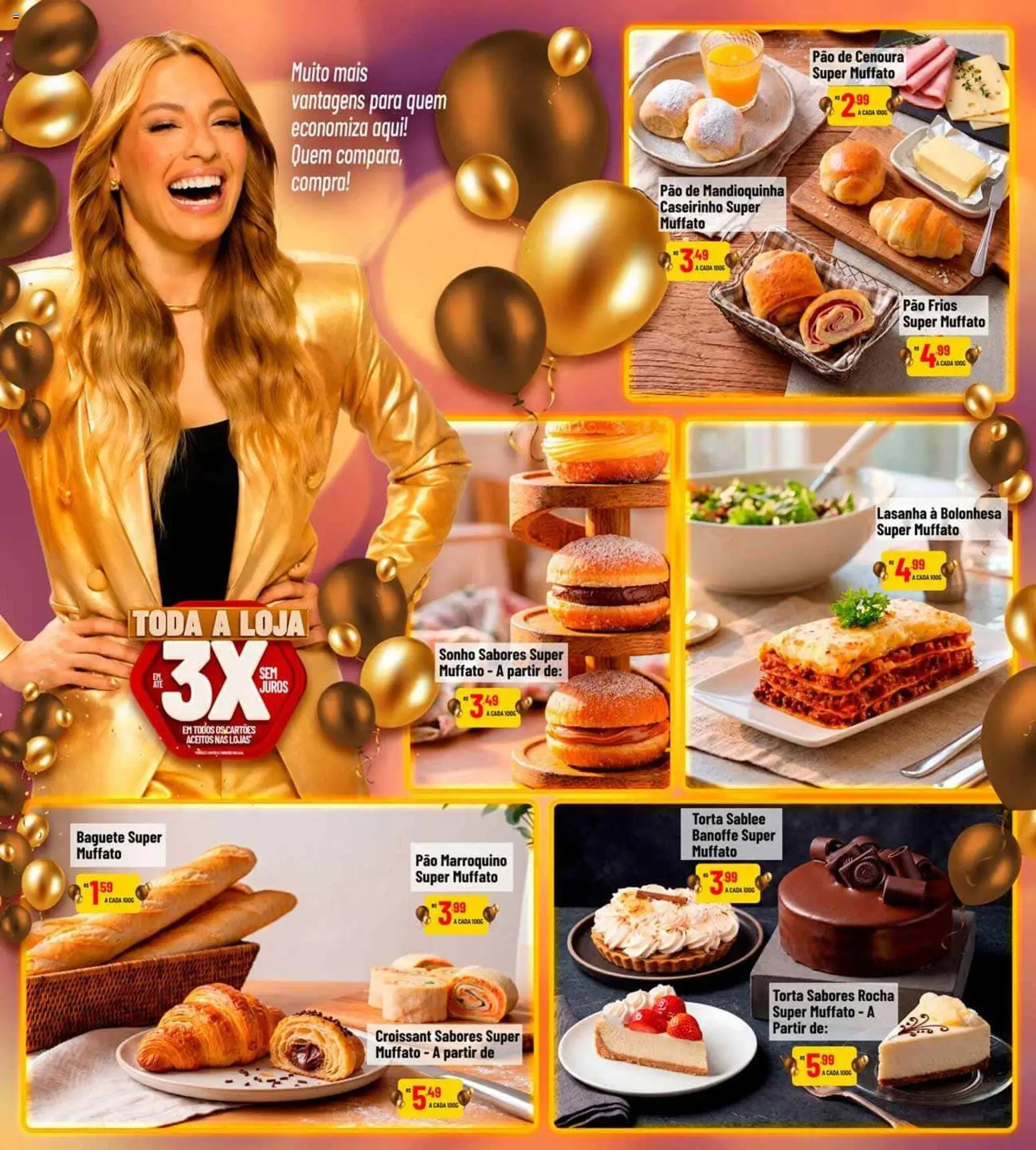 Super Muffato Folheto - válido de 13/08/2026 | Página: 22 | Produtos: Sonho, Baguete, Pão, Croissant