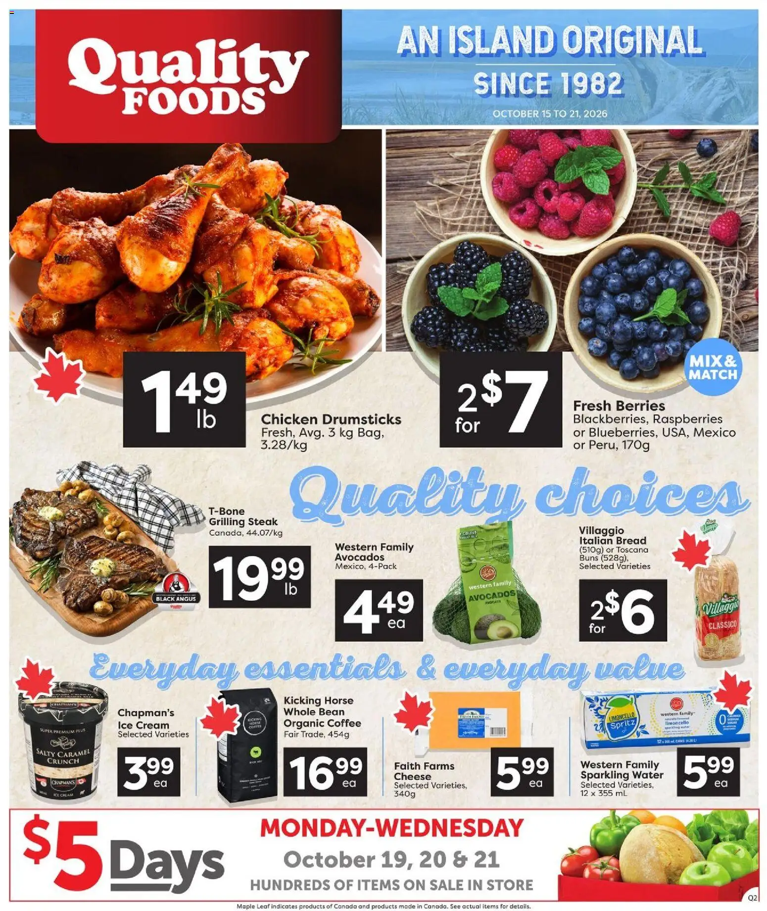 Quality Foods Thursday, October 15