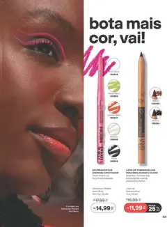 Avon folheto - Campanha 11 - Pré-Visualização do folheto da loja Avon, válido de 29/06/2026 | Página: 101 | Produtos: Delineador, Lápis