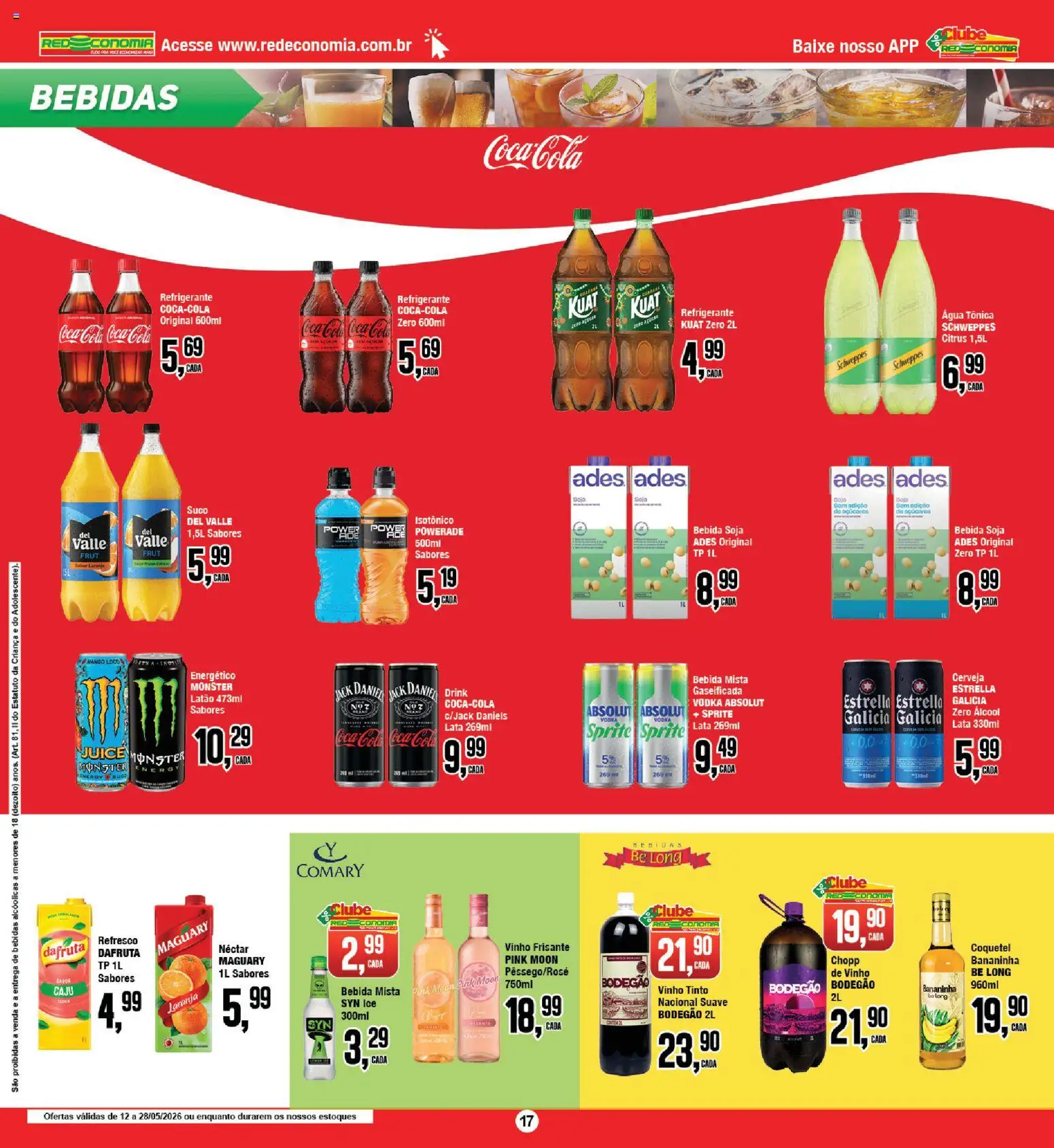 RedEconomia Folheto - válido de 12.05.2026 | Página: 17 | Produtos: Suco, Vinho, Soja, Isotônico