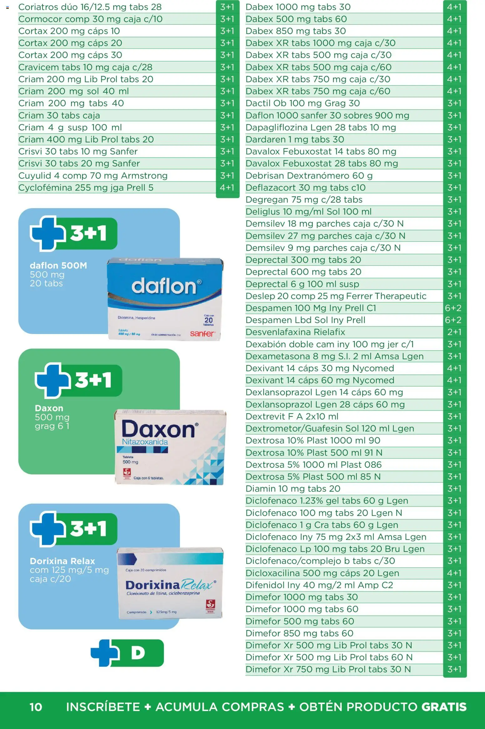 Nuevas ofertas de Chedraui válidas en toda la República Mexicana desde el 01/07/2026. ¡Encuentra las mejores ofertas en Chedraui folleto Plan de farmacia! | Página: 10 | Productos: Caja, Tableta