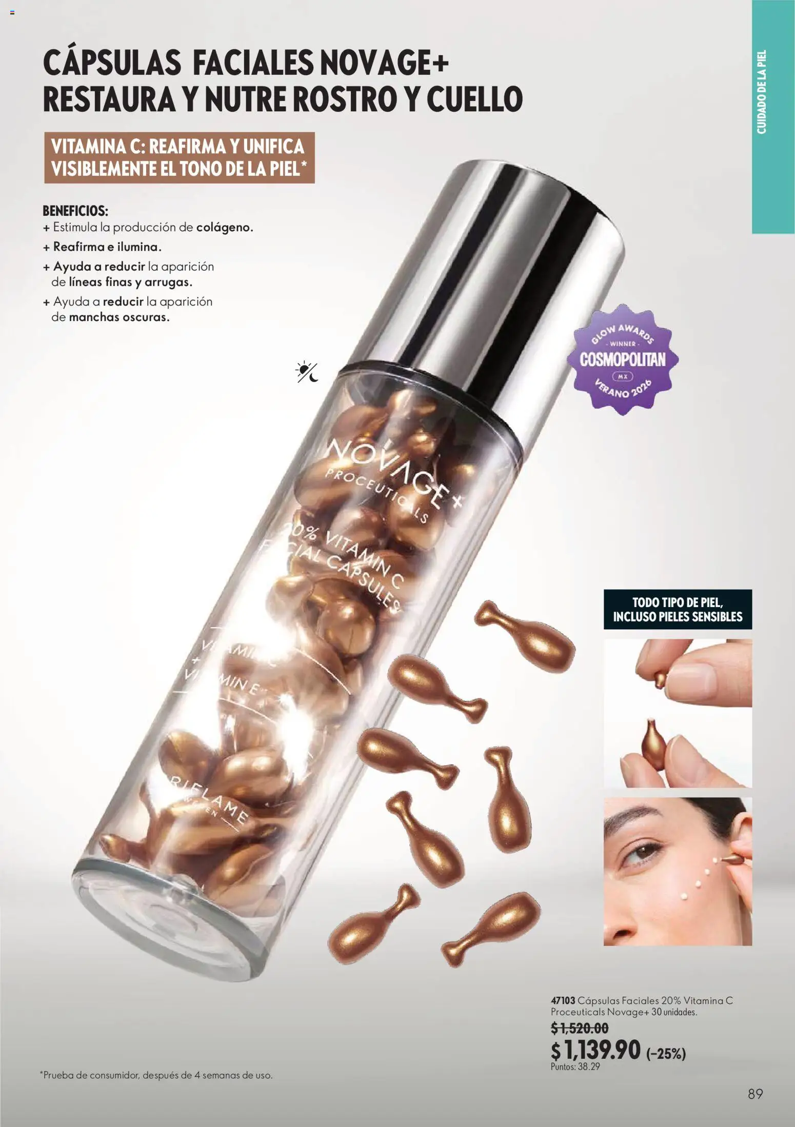 Nuevas ofertas de Oriflame válidas en toda la República Mexicana desde el 22/08/2026. ¡Encuentra las mejores ofertas en Oriflame campaña 12 2026! | Página: 89 | Productos: Serum, Crema, Contorno