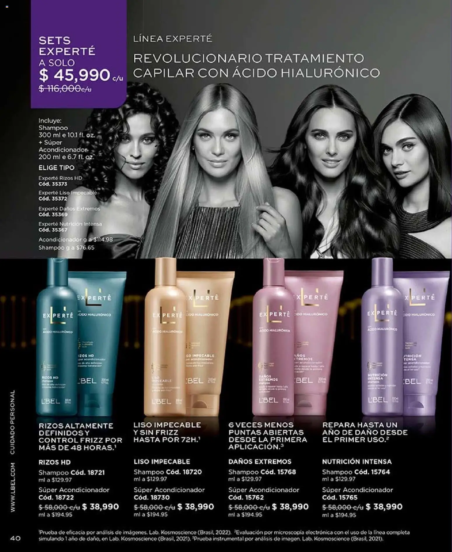 L'Bel revista - valida desde el 17/08/2026 | Página: 40 | Productos: Shampoo, Acondicionador