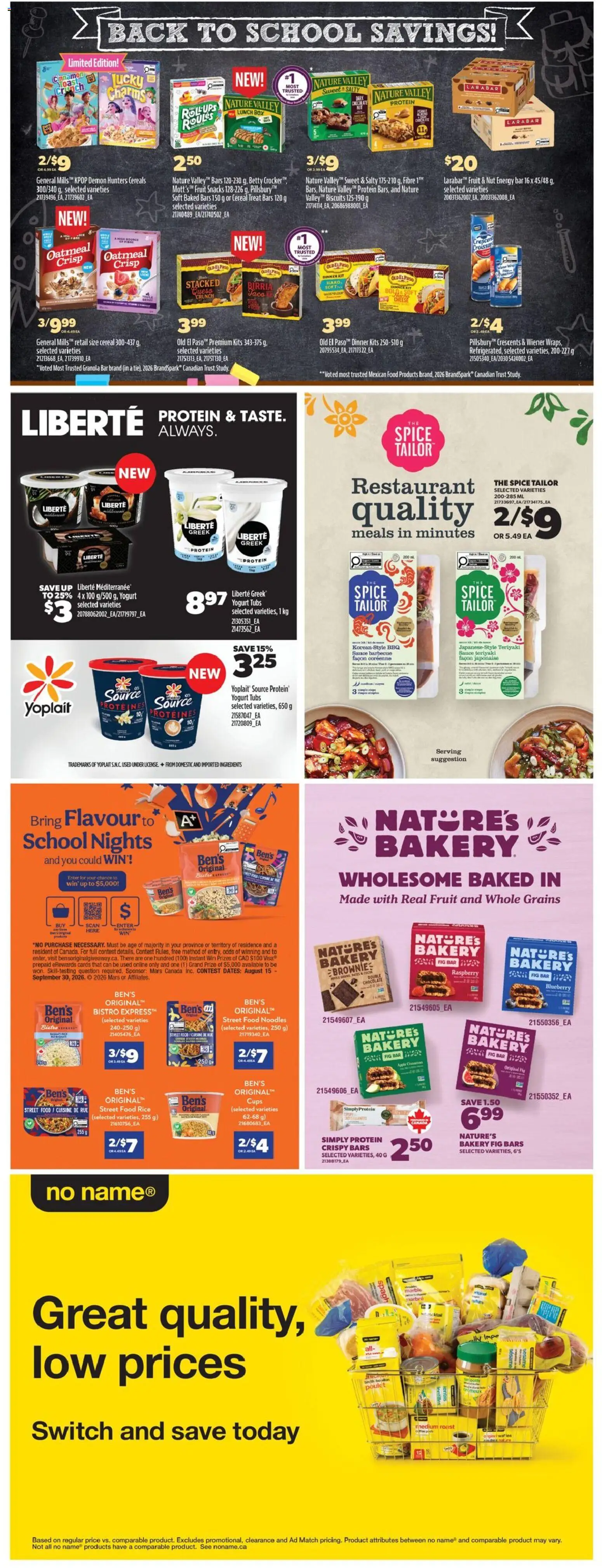 Real Canadian Superstore flyer valid from Aug 27, 2026 | Page: 40 | Products: Rice, Oatmeal, Grains, Ingredients