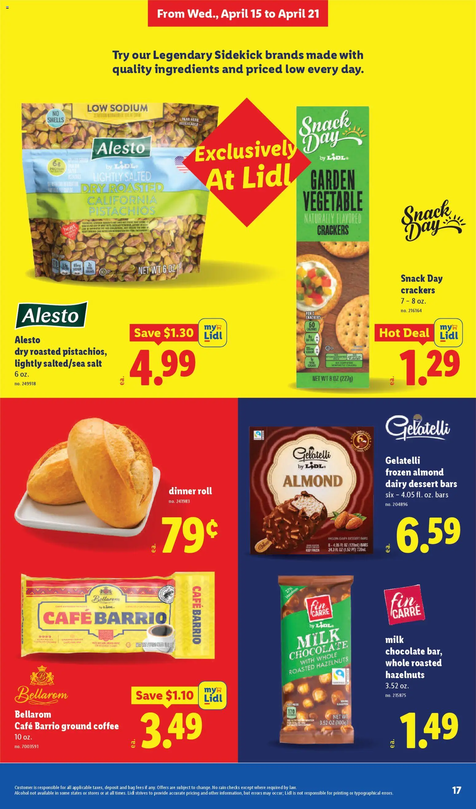 Lidl Weekly Ad - valid from 15.04.2026 | Page: 17 | Products: Milk, Chocolate, Salt, Bag