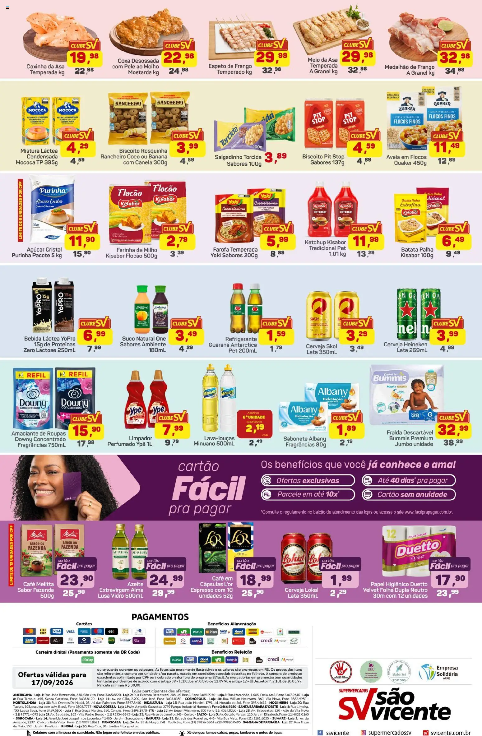 Supermercados São Vicente Folheto - válido de 17/09/2026 | Página: 2 | Produtos: Coco, Guaraná, Frango, Papel higiênico