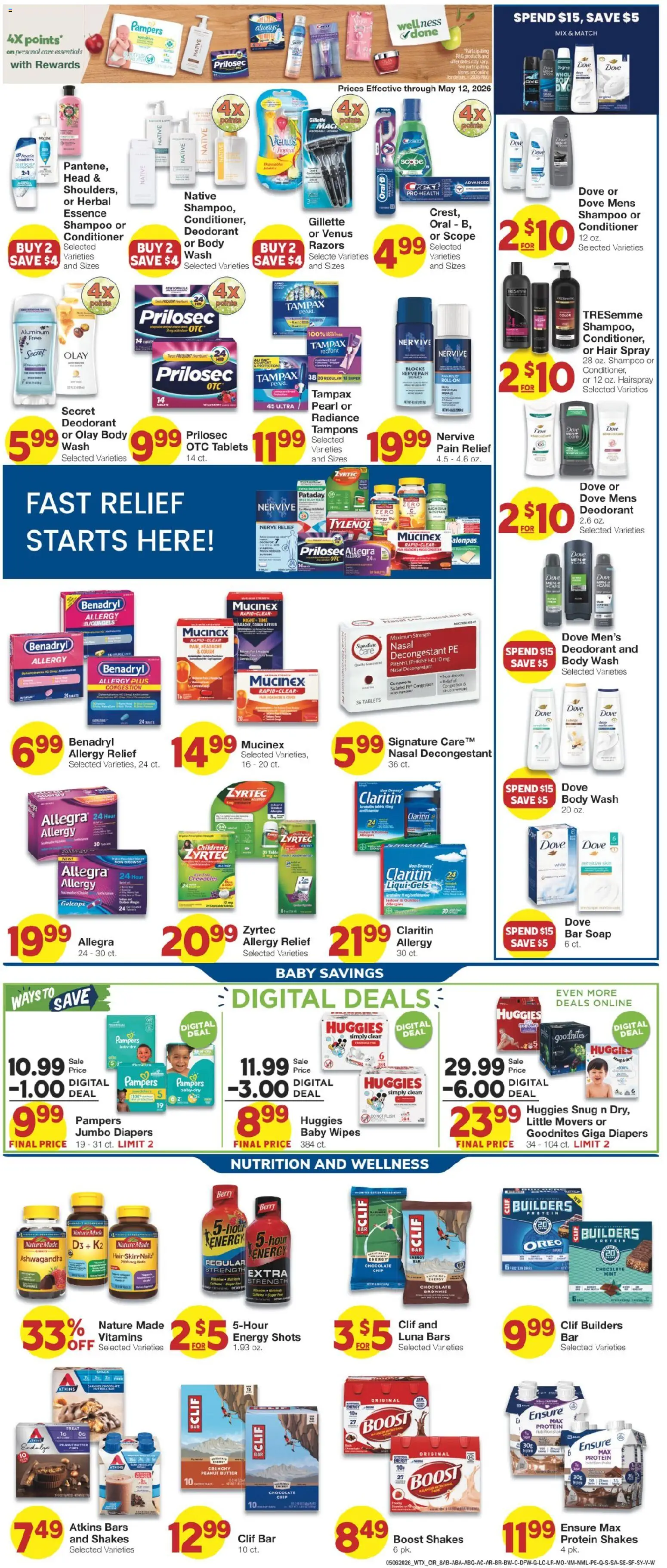 United Supermarkets Weekly Ad - valid from 05.05.2026 | Page: 8 | Products: Table, Conditioner, Deodorant, Bar Soap