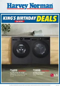 Harvey Norman King's Birthday Deals on Laundry preview  - valid from 21.05.2026