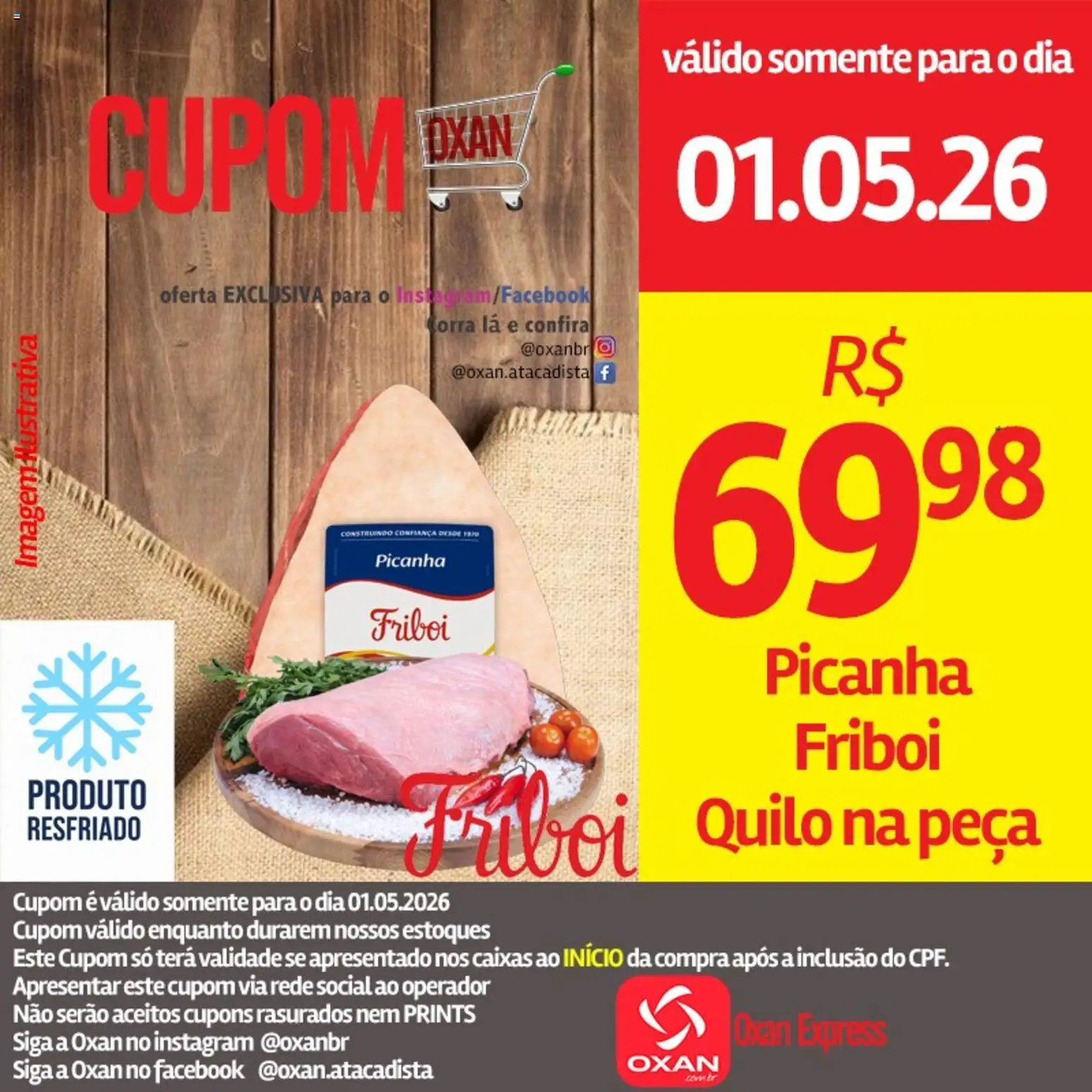 Oxan Atacadista Folheto - válido de 01.05.2026 | Página: 2 | Produtos: Picanha