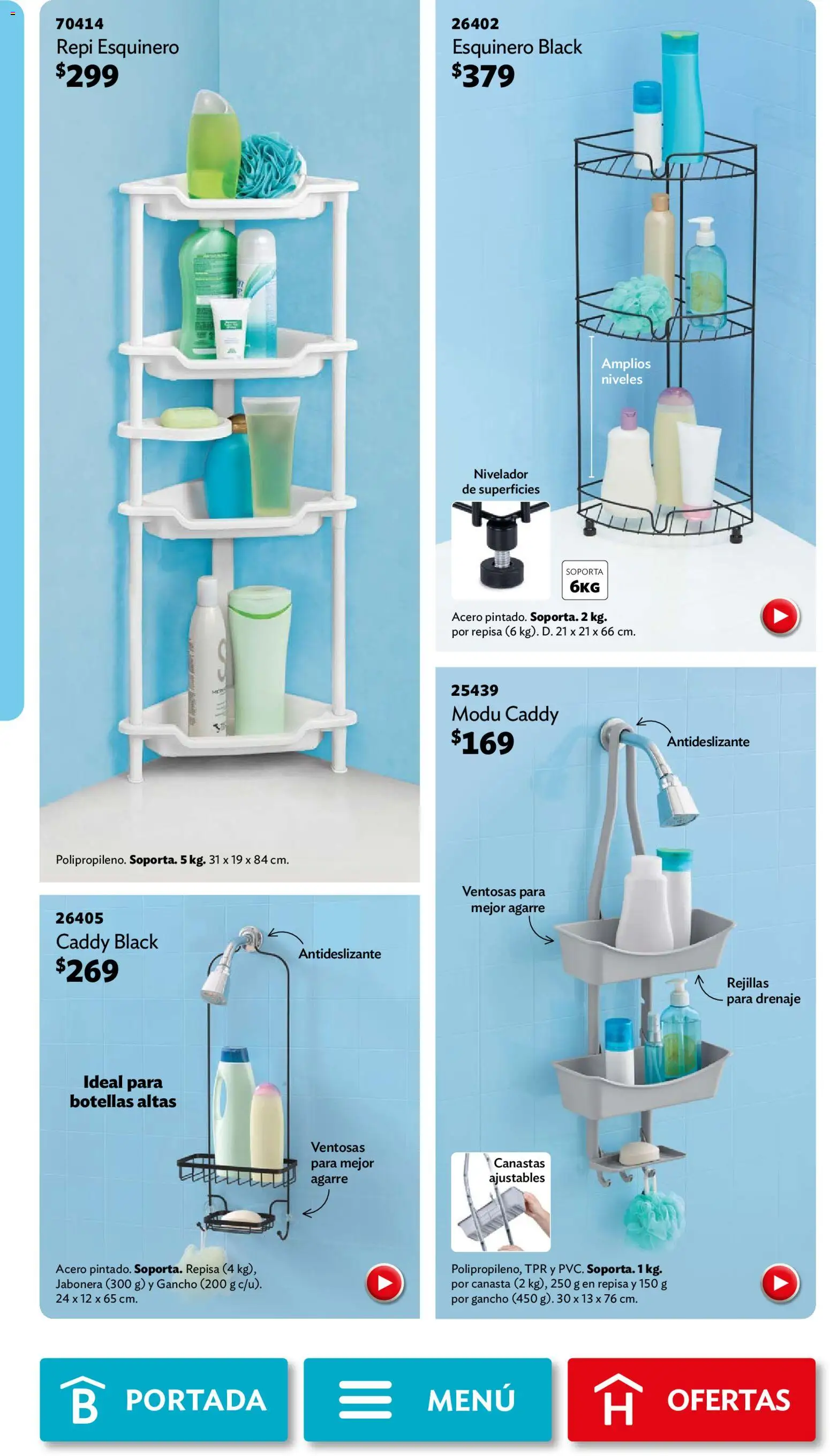 Nuevas ofertas de Betterware válidas en toda la República Mexicana desde el 29/06/2026. ¡Encuentra las mejores ofertas en Betterware campaña 7 2026! | Página: 80 | Productos: Repisa, Canasta, Jabonera