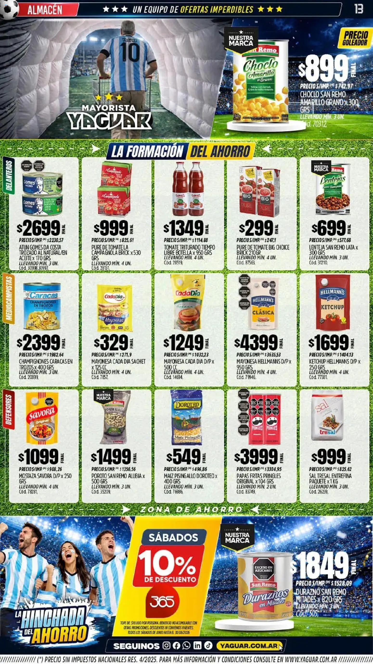 Yaguar - Oferta Semanal Santa Fé │ válido desde el 15.06.2026 | Página: 12 | Productos: Botella, Durazno, Mayonesa, Atún
