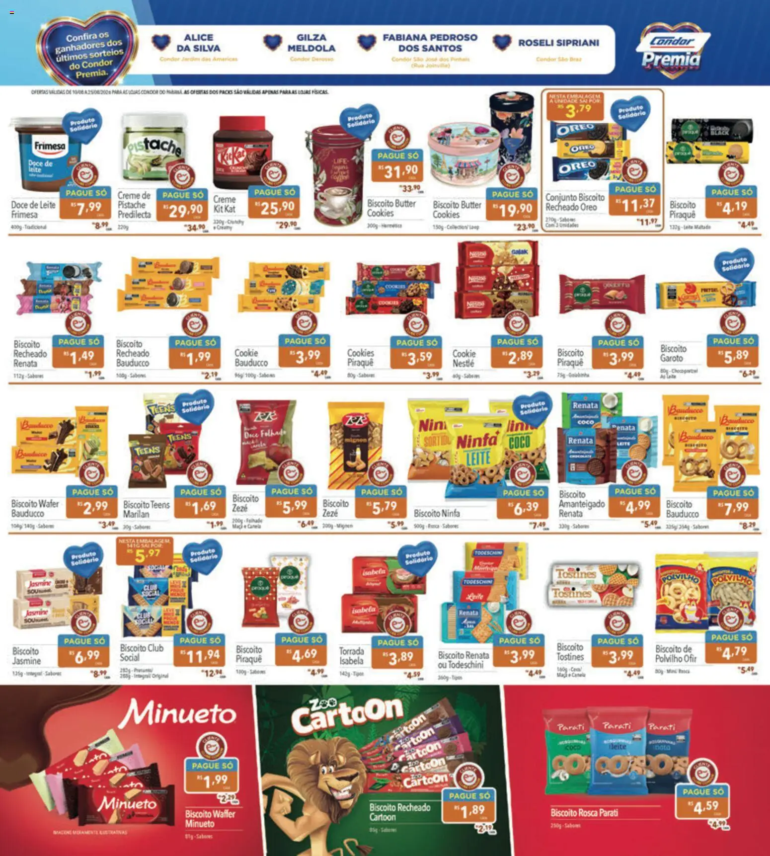 Supermercados Condor Folheto - válido de 10/08/2026 | Página: 5 | Produtos: Polvilho, Creme, Biscoito recheado, Doce de leite