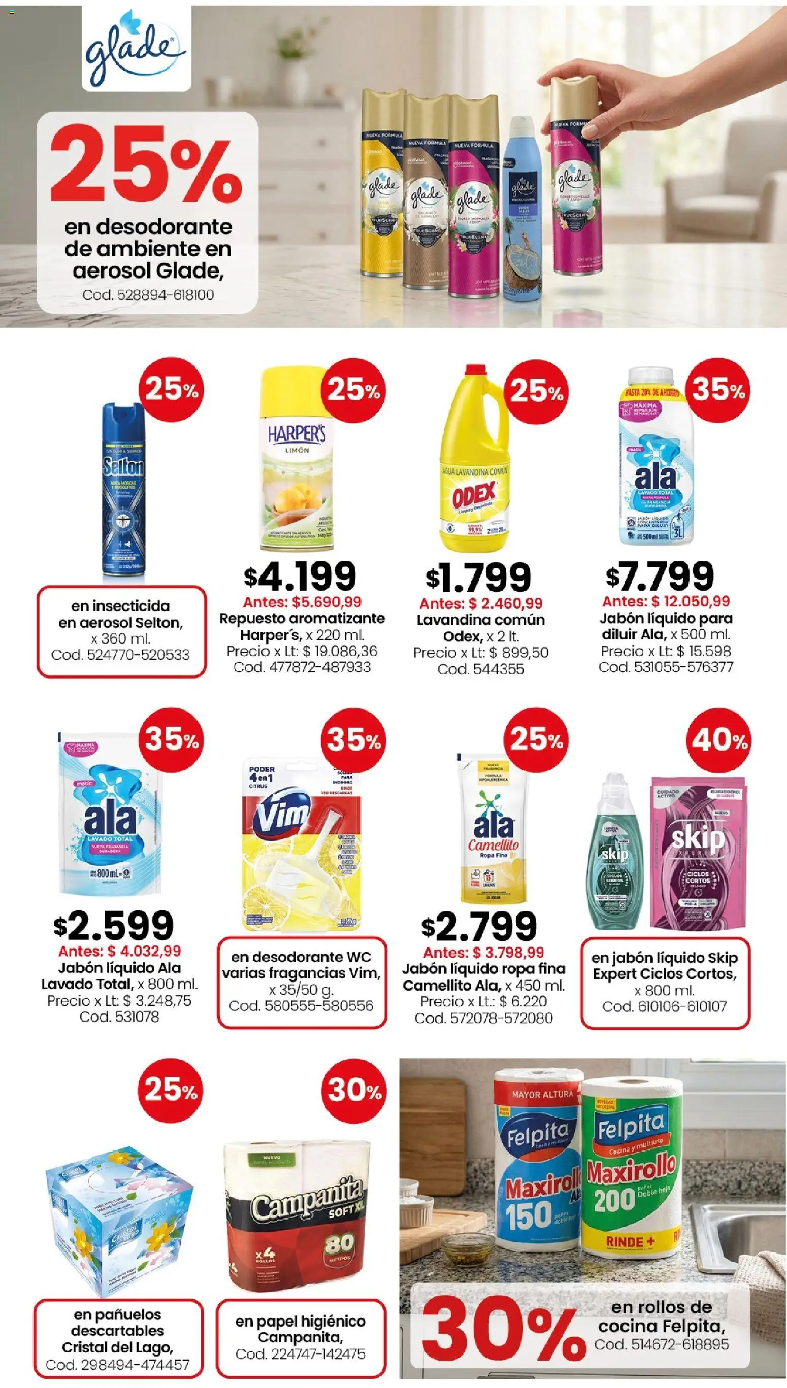 Coto - Perfumería y limpieza │ válido desde el 24/08/2026 | Página: 2 | Productos: Papel higiénico, Lavandina, Inodoro, Jabón